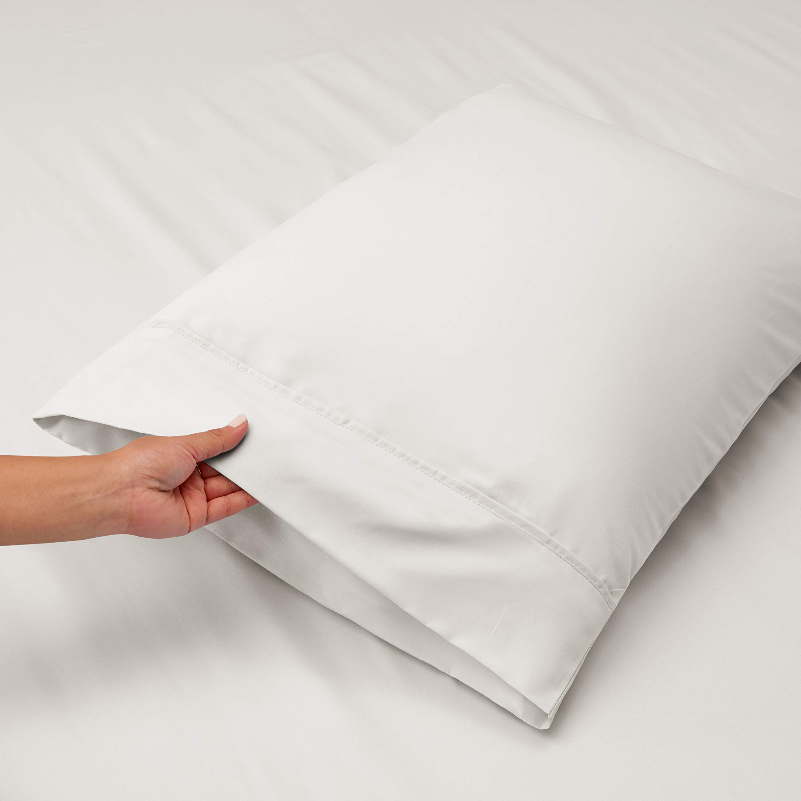 1Extra Deep Pocket King Size Sheets Sets - Fits Mattress 18-24 Inches Deep - Extra Deep Pocket Sheets - 6 Piece King Size Sheets - King Sheets Deep Pocket - Grey Sheets