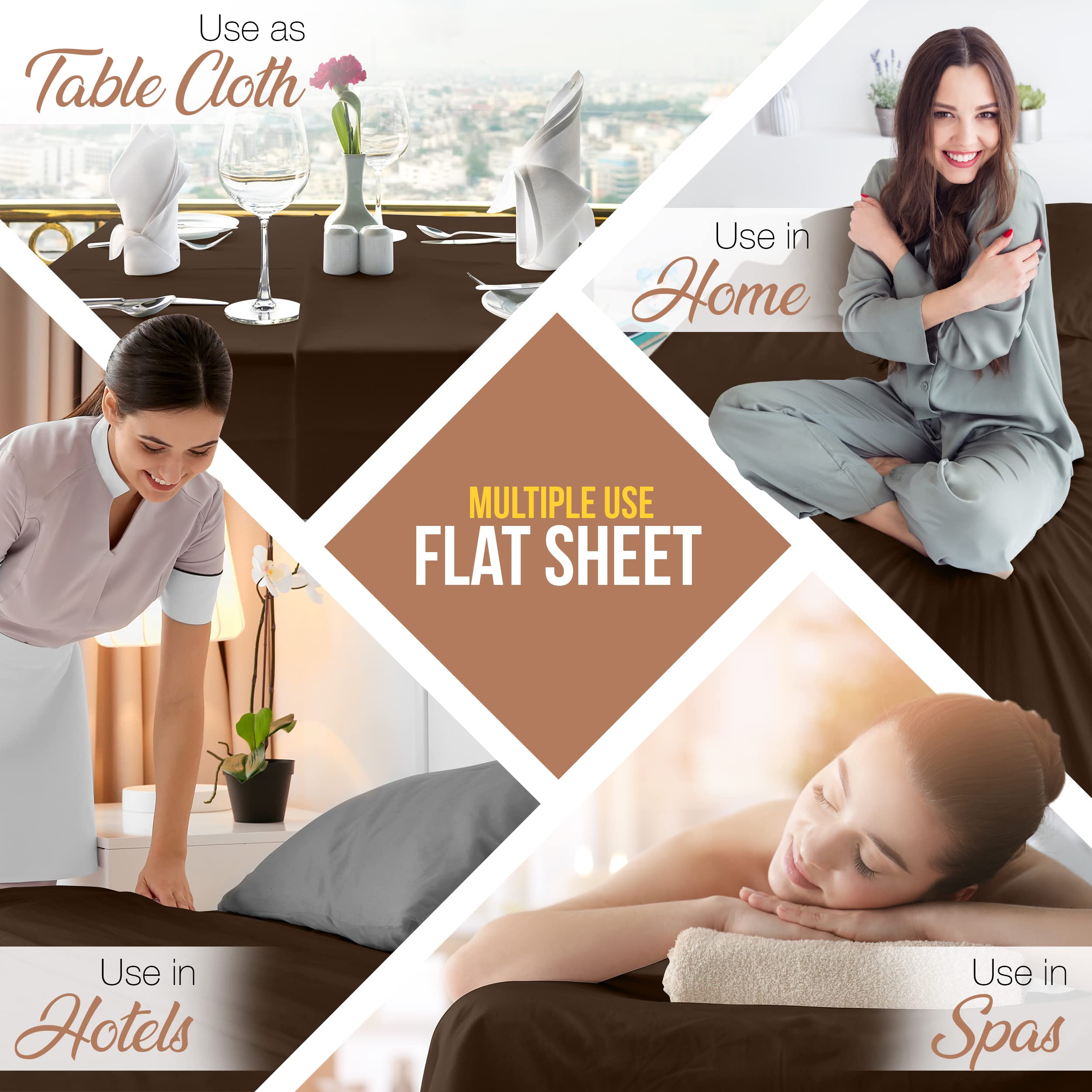1    Utopia Bedding Flat Sheet - Soft Brushed Microfiber Fabric - Shrinkage & Fade Resistant Top Sheet - Easy Care - 1 Flat Sheet Only (Twin, White)