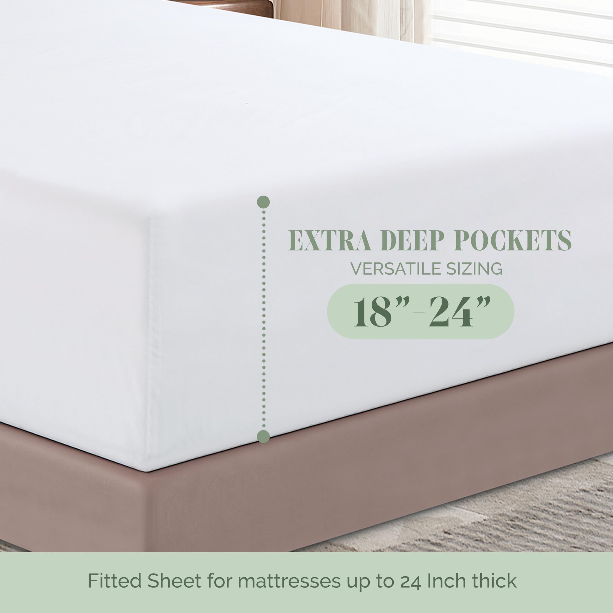 Luxurious 1500 Premium Hotel Quality Microfiber Three Line Embroidered Softest 4-Piece Bed Sheet Set, Wrinkle and Fade Resistant, Full, Light Pink