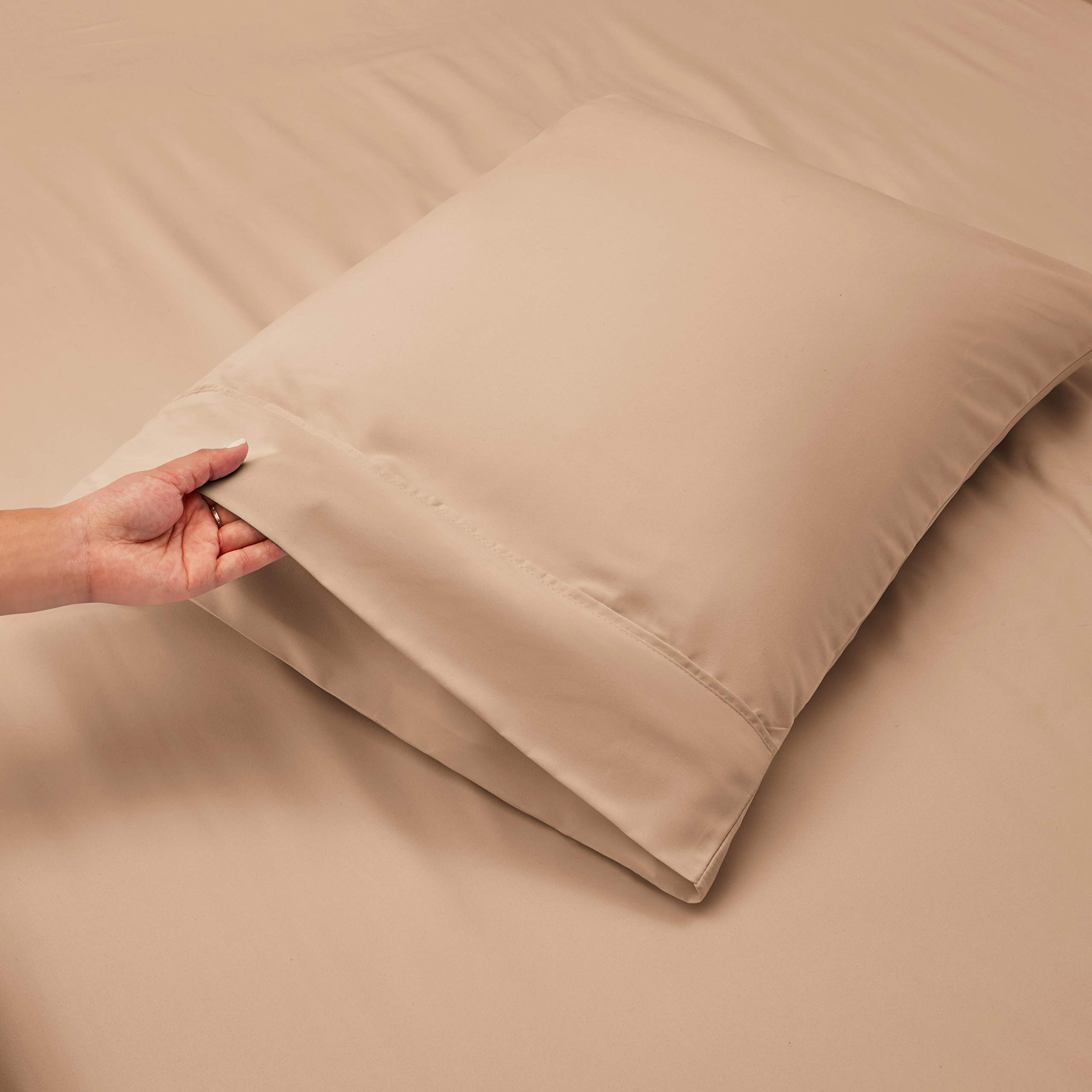 1Extra Deep Pocket King Size Sheets Sets - Fits Mattress 18-24 Inches Deep - Extra Deep Pocket Sheets - 6 Piece King Size Sheets - King Sheets Deep Pocket - Grey Sheets