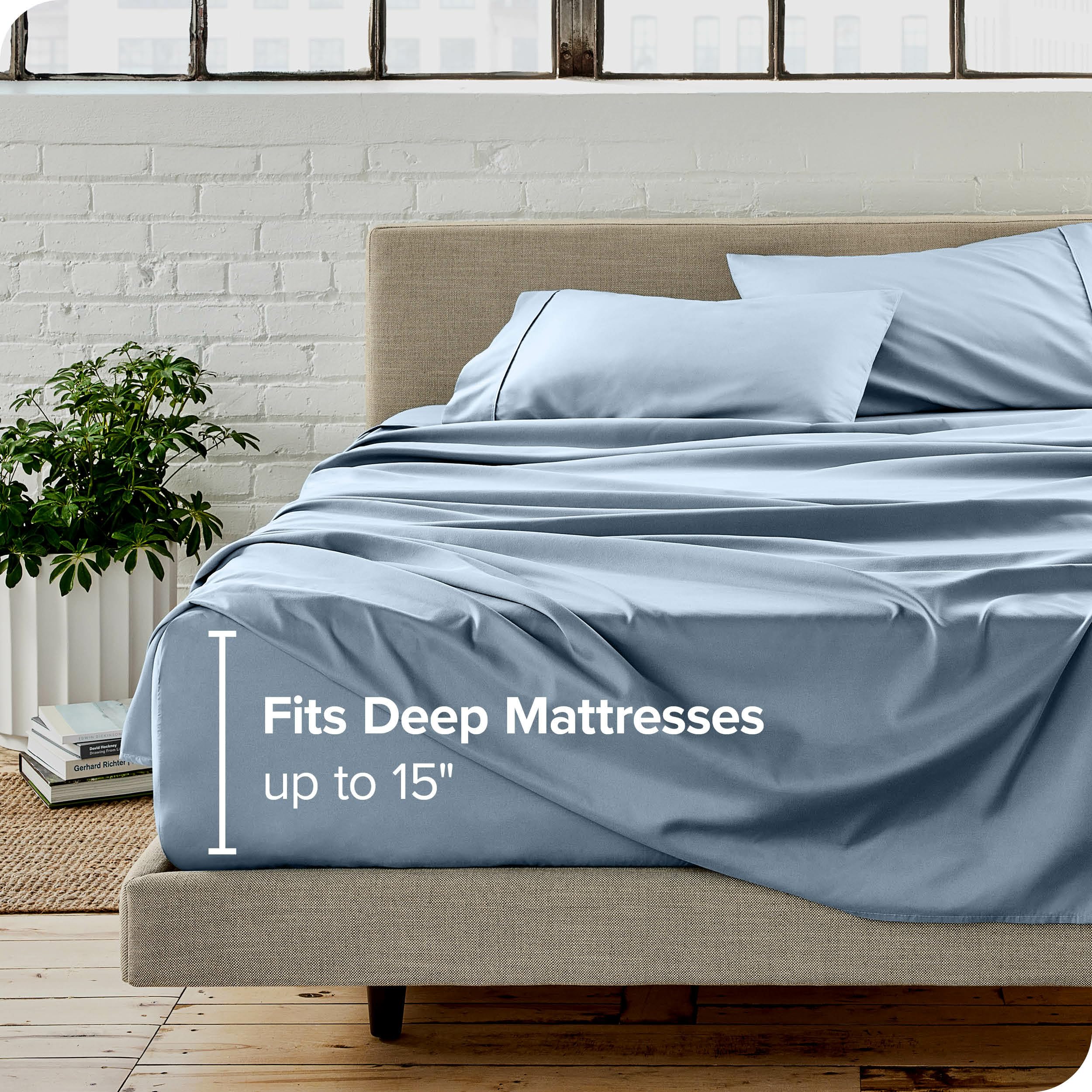 Queen Sheet Set - Luxury 1800 Ultra-Soft Microfiber Queen Bed Sheets - Double Brushed - Deep Pockets - Easy Fit - 4 Piece Set - Bedding Sheets & Pillowcases (Queen, Grey)