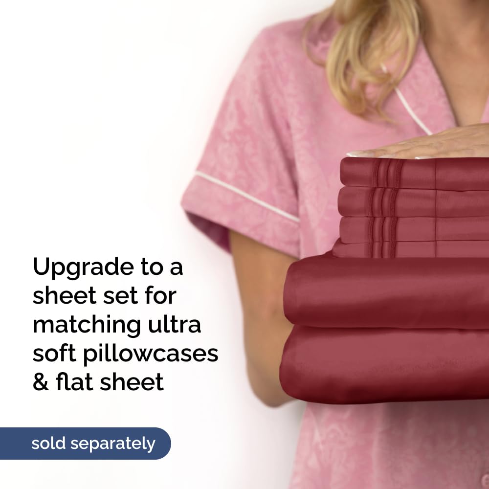 Hotel Luxury Single Fitted Sheet Only - Sheet Easily Fits 18 inch to 24 inch Mattress - Soft, Wrinkle Free, Breathable and Comfy Extra Deep Pockets White Fitted Sheet