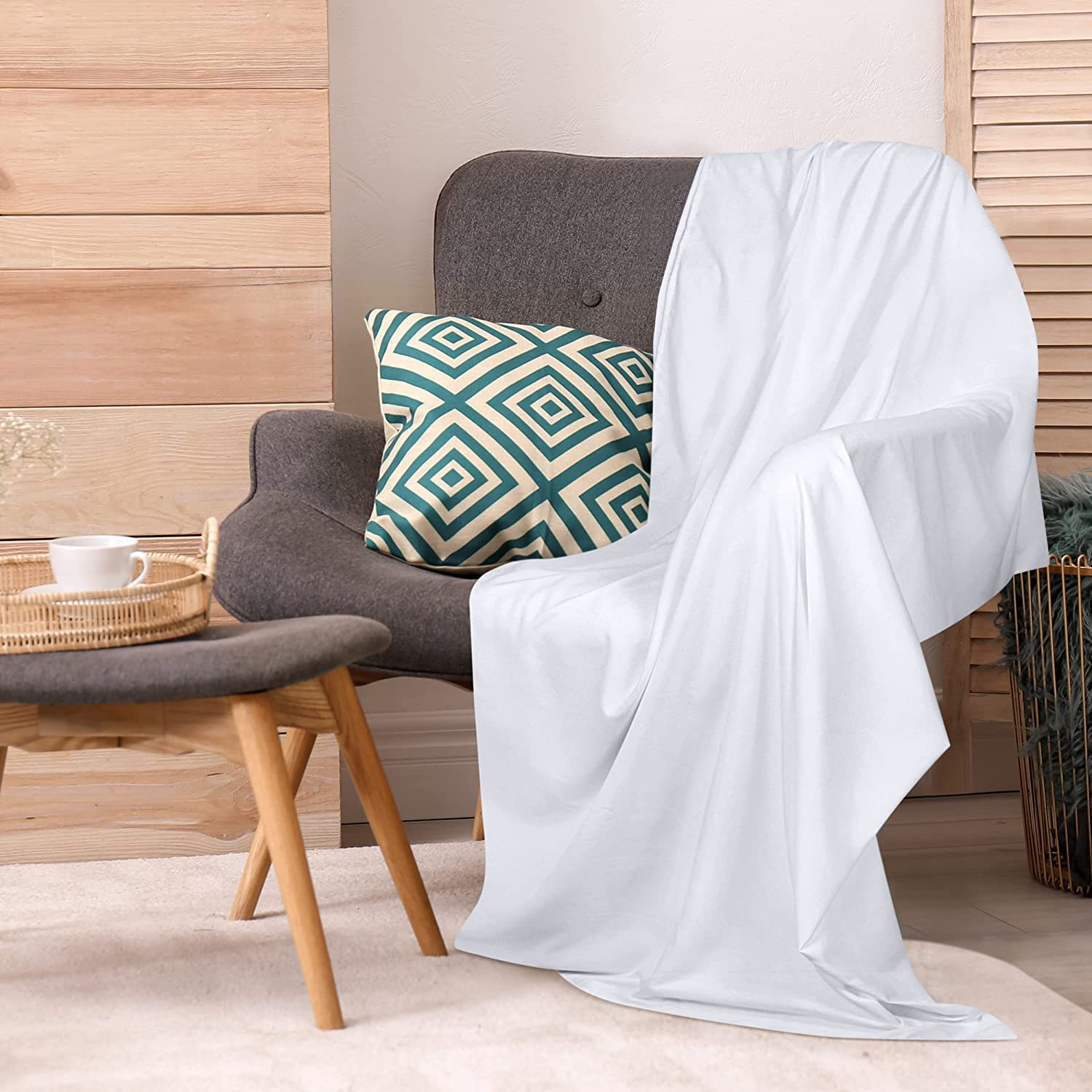 1    Utopia Bedding Flat Sheet - Soft Brushed Microfiber Fabric - Shrinkage & Fade Resistant Top Sheet - Easy Care - 1 Flat Sheet Only (Twin, White)