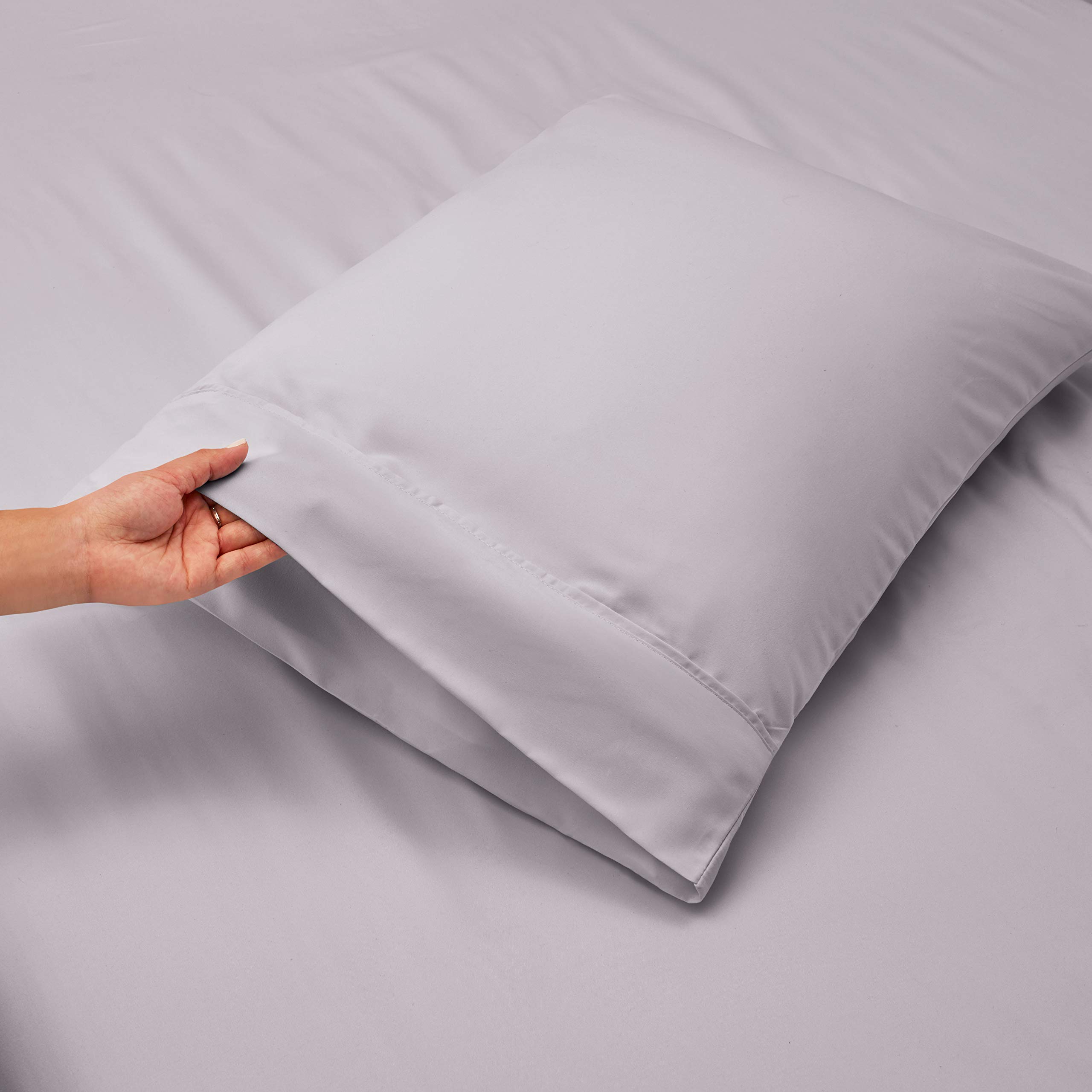 1Extra Deep Pocket King Size Sheets Sets - Fits Mattress 18-24 Inches Deep - Extra Deep Pocket Sheets - 6 Piece King Size Sheets - King Sheets Deep Pocket - Grey Sheets