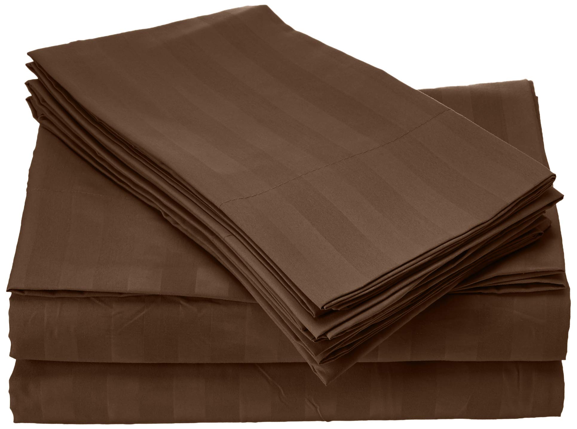 1Elegant Comfort Best, Softest, Coziest 6-Piece Sheet Sets! - 1500 Premier Hotel Quality Luxurious Wrinkle Resistant 6-Piece Damask Stripe Bed Sheet Set, Queen Sage/Green