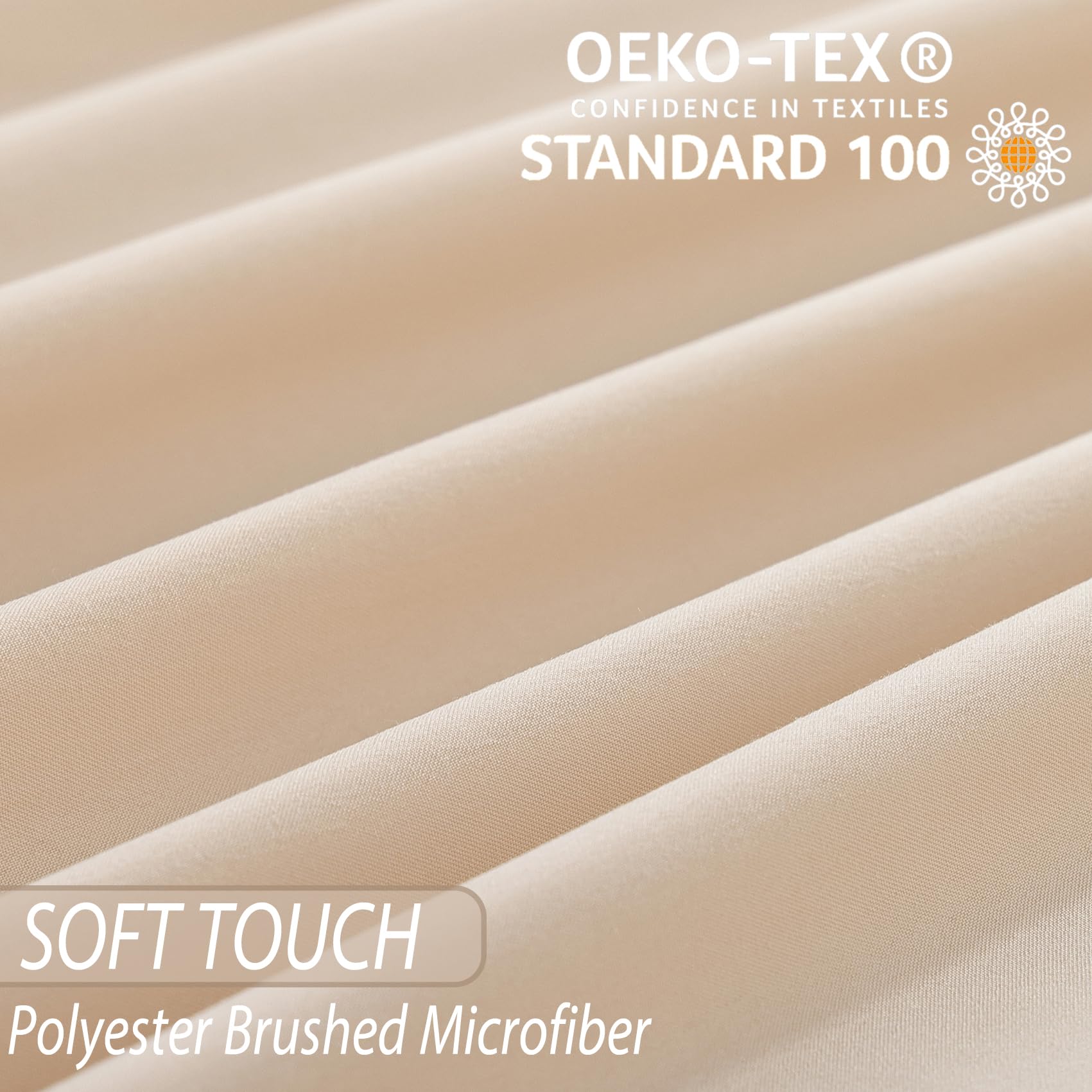 Twin Sheet Set - 3 Piece Soft Breathable Bed Sheets for Twin Size Bed, Extra Deep Pocket Luxury Brushed Sheets, Cooling Hotel Bedding Sheets and Pillowcases, Wrinkle Free Oeko-Tex Sheets