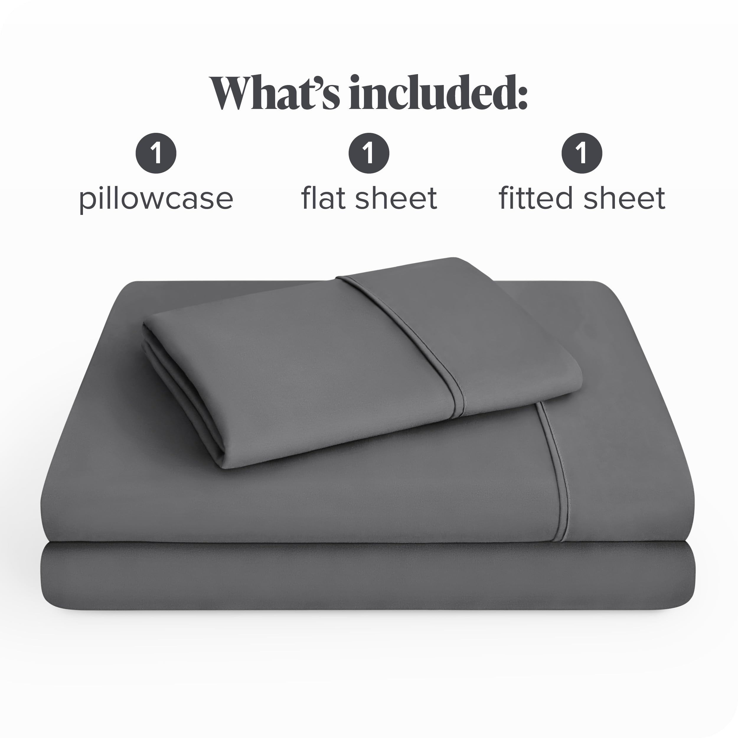 Queen Sheet Set - Luxury 1800 Ultra-Soft Microfiber Queen Bed Sheets - Double Brushed - Deep Pockets - Easy Fit - 4 Piece Set - Bedding Sheets & Pillowcases (Queen, Grey)