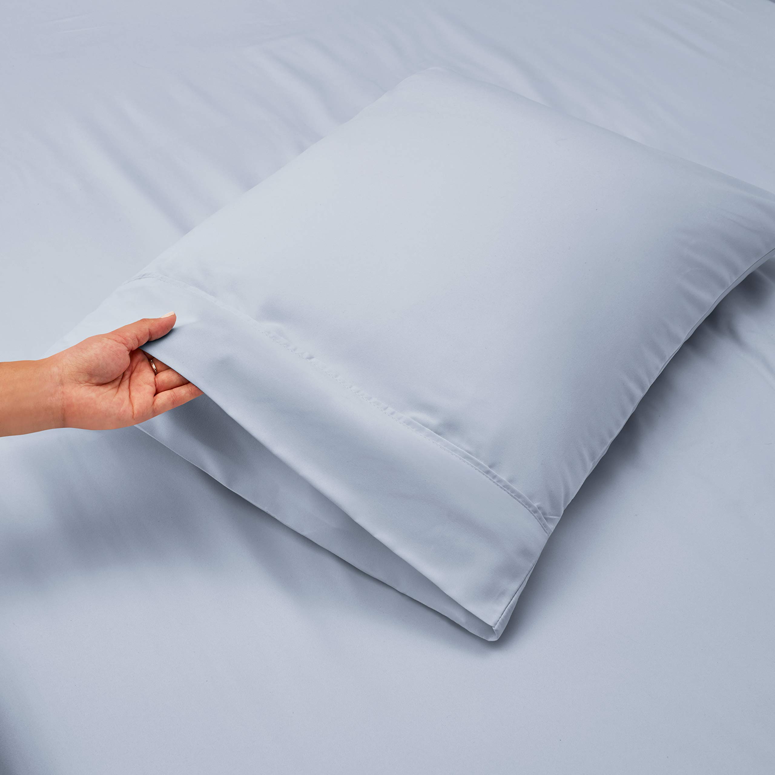 1Extra Deep Pocket King Size Sheets Sets - Fits Mattress 18-24 Inches Deep - Extra Deep Pocket Sheets - 6 Piece King Size Sheets - King Sheets Deep Pocket - Grey Sheets