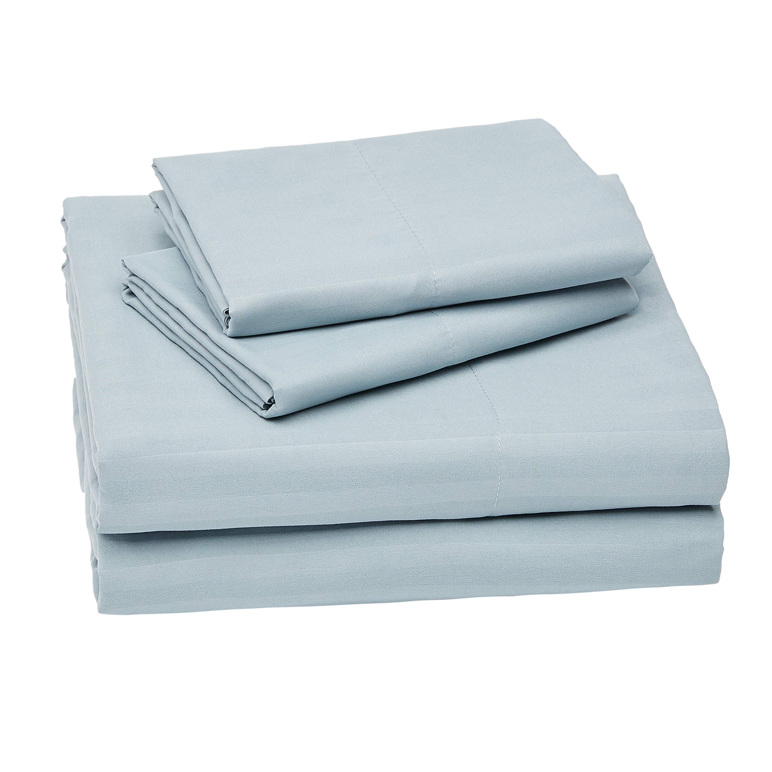 Lightweight Super Soft Easy Care Comfortable Microfiber 3-Piece Bed Sheet Set With 14-inch Deep Pockets, Twin XL, Dark Gray, Solid