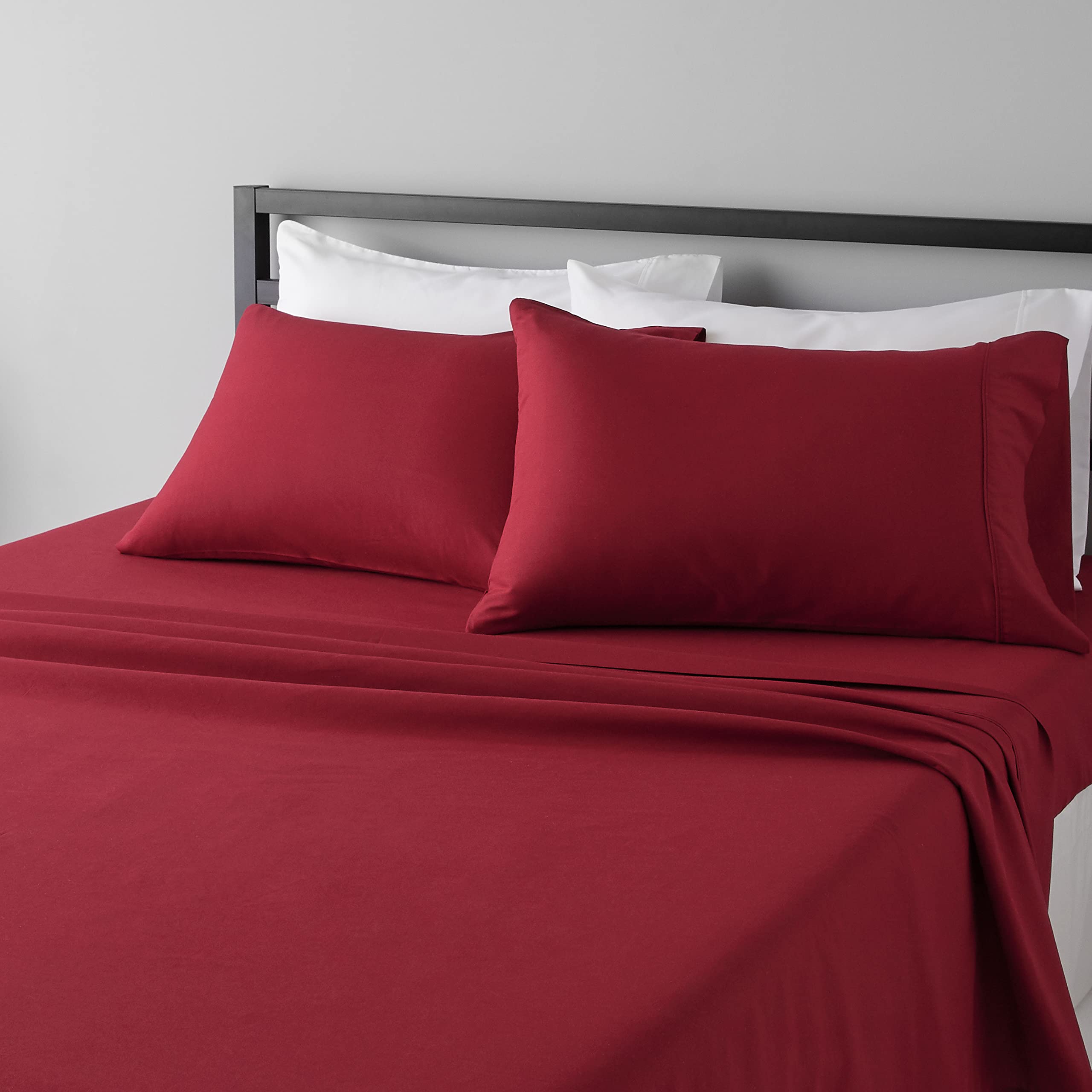 Lightweight Super Soft Easy Care Comfortable Microfiber 3-Piece Bed Sheet Set With 14-inch Deep Pockets, Twin XL, Dark Gray, Solid