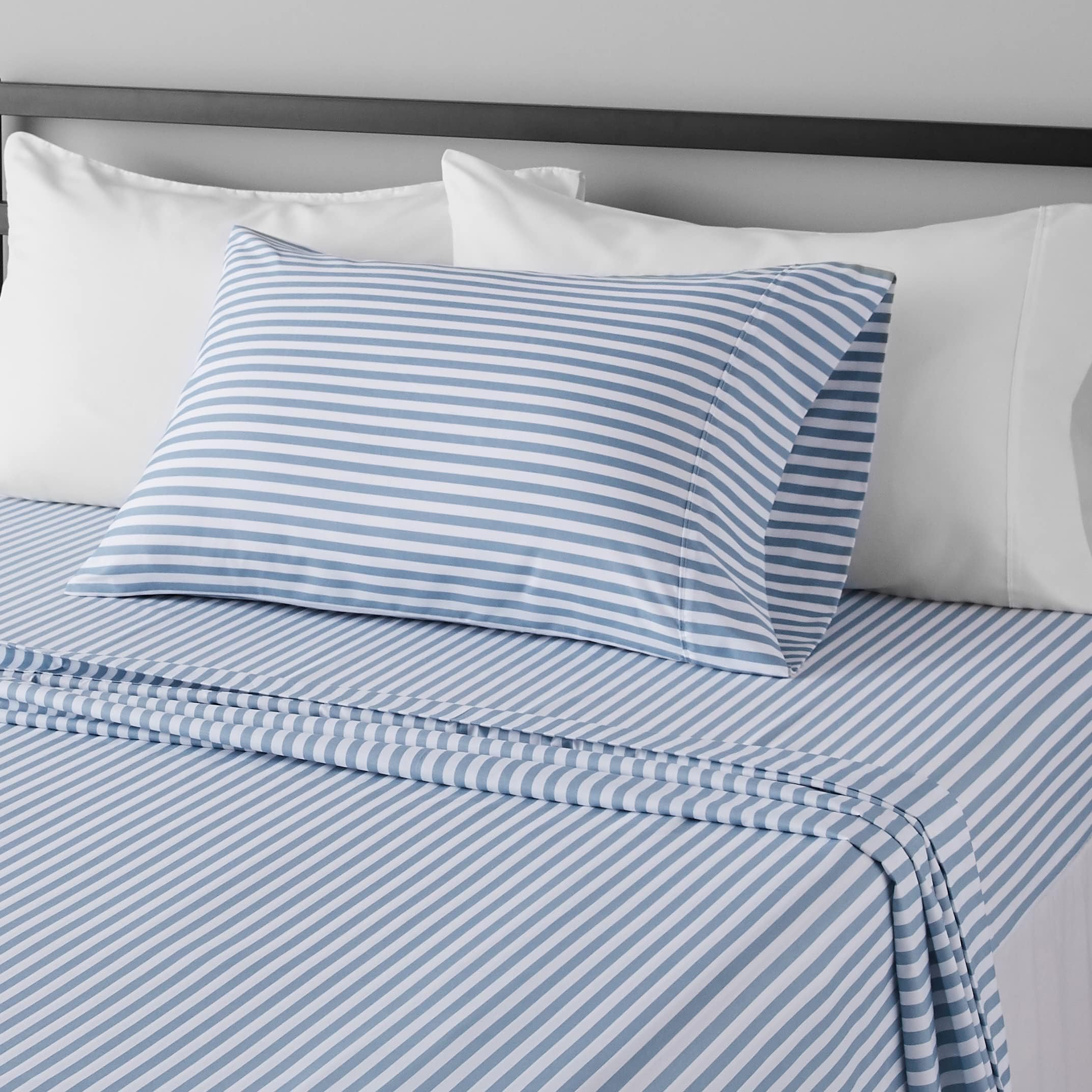 Lightweight Super Soft Easy Care Comfortable Microfiber 3-Piece Bed Sheet Set With 14-inch Deep Pockets, Twin XL, Dark Gray, Solid
