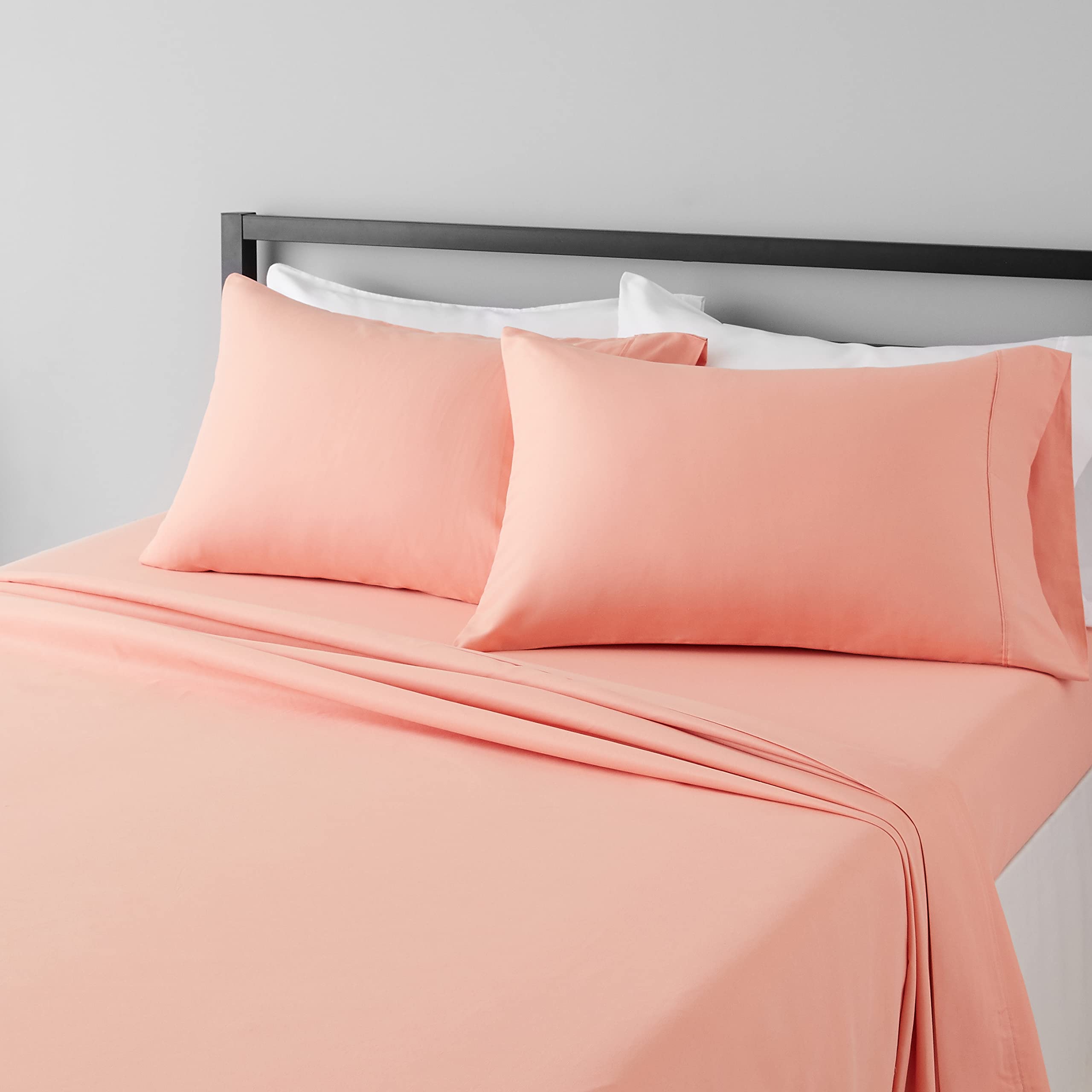 Lightweight Super Soft Easy Care Comfortable Microfiber 3-Piece Bed Sheet Set With 14-inch Deep Pockets, Twin XL, Dark Gray, Solid