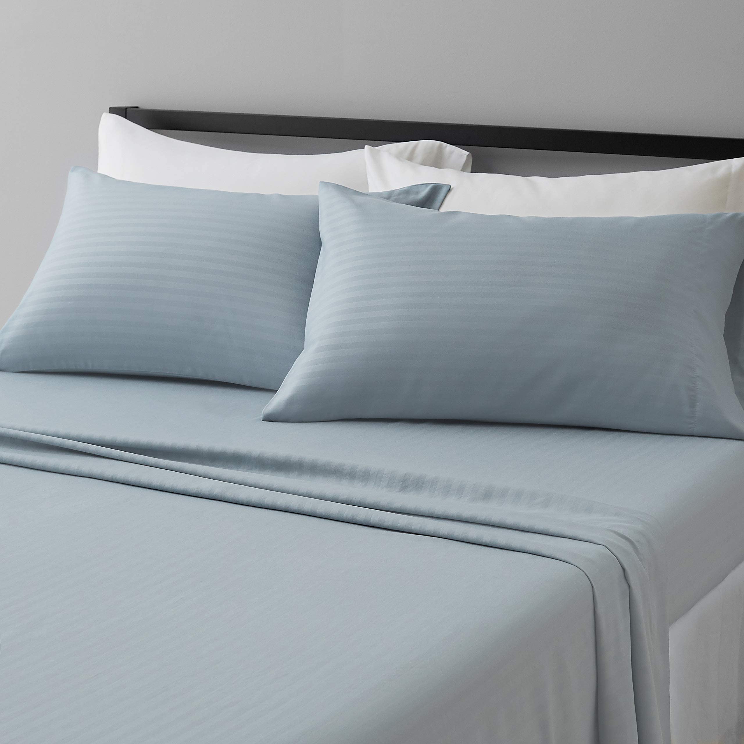 Lightweight Super Soft Easy Care Comfortable Microfiber 3-Piece Bed Sheet Set With 14-inch Deep Pockets, Twin XL, Dark Gray, Solid