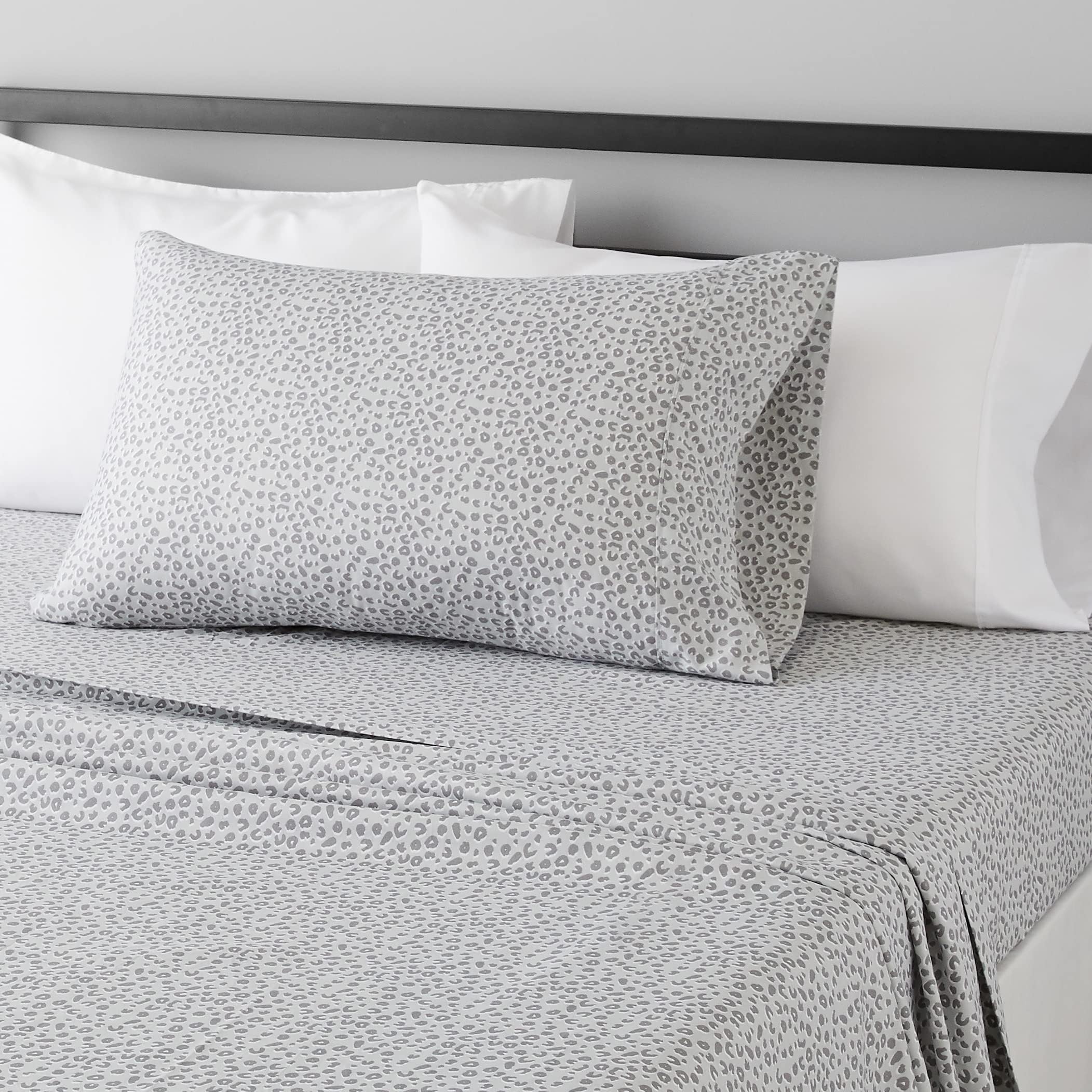 Lightweight Super Soft Easy Care Comfortable Microfiber 3-Piece Bed Sheet Set With 14-inch Deep Pockets, Twin XL, Dark Gray, Solid