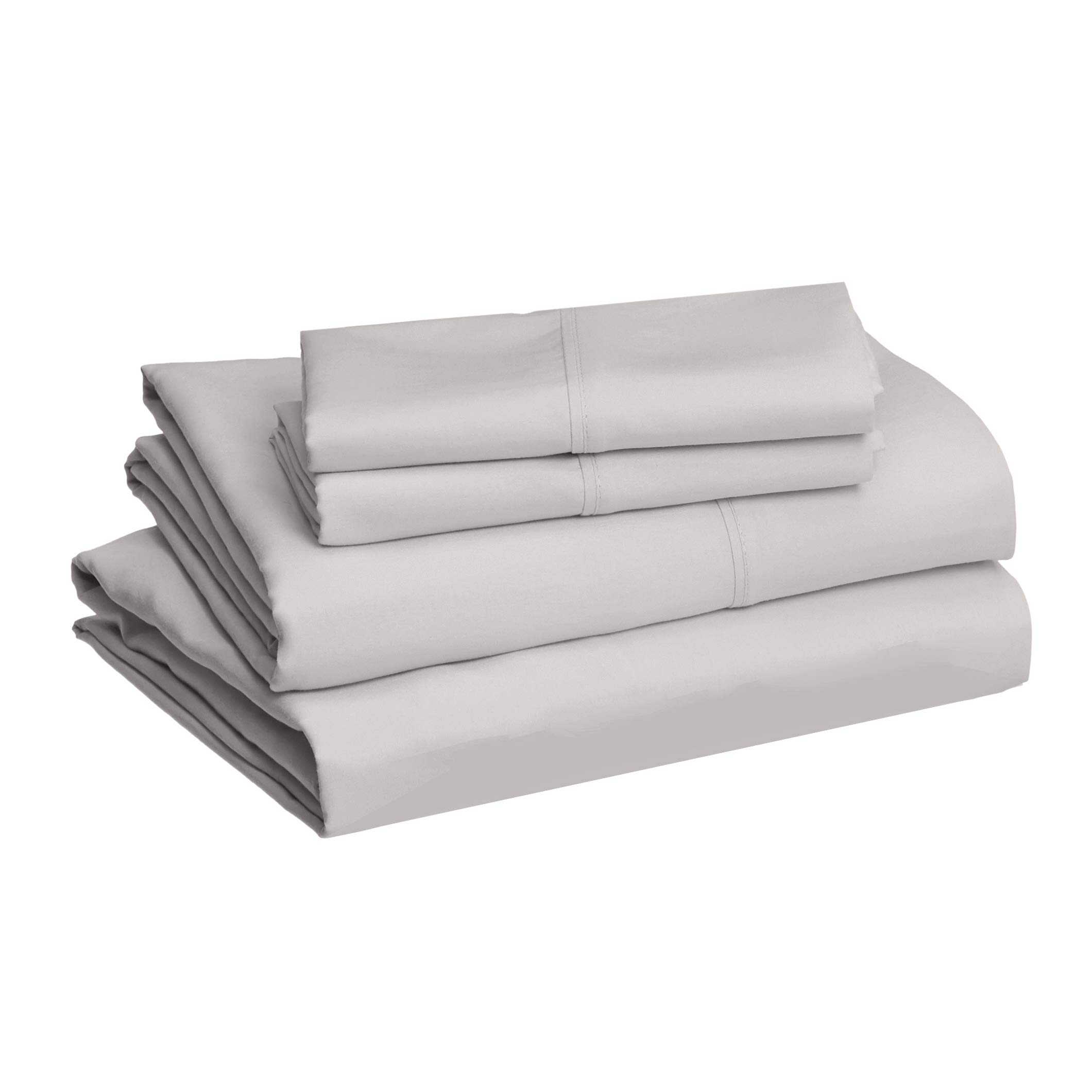 Lightweight Super Soft Easy Care Comfortable Microfiber 3-Piece Bed Sheet Set With 14-inch Deep Pockets, Twin XL, Dark Gray, Solid