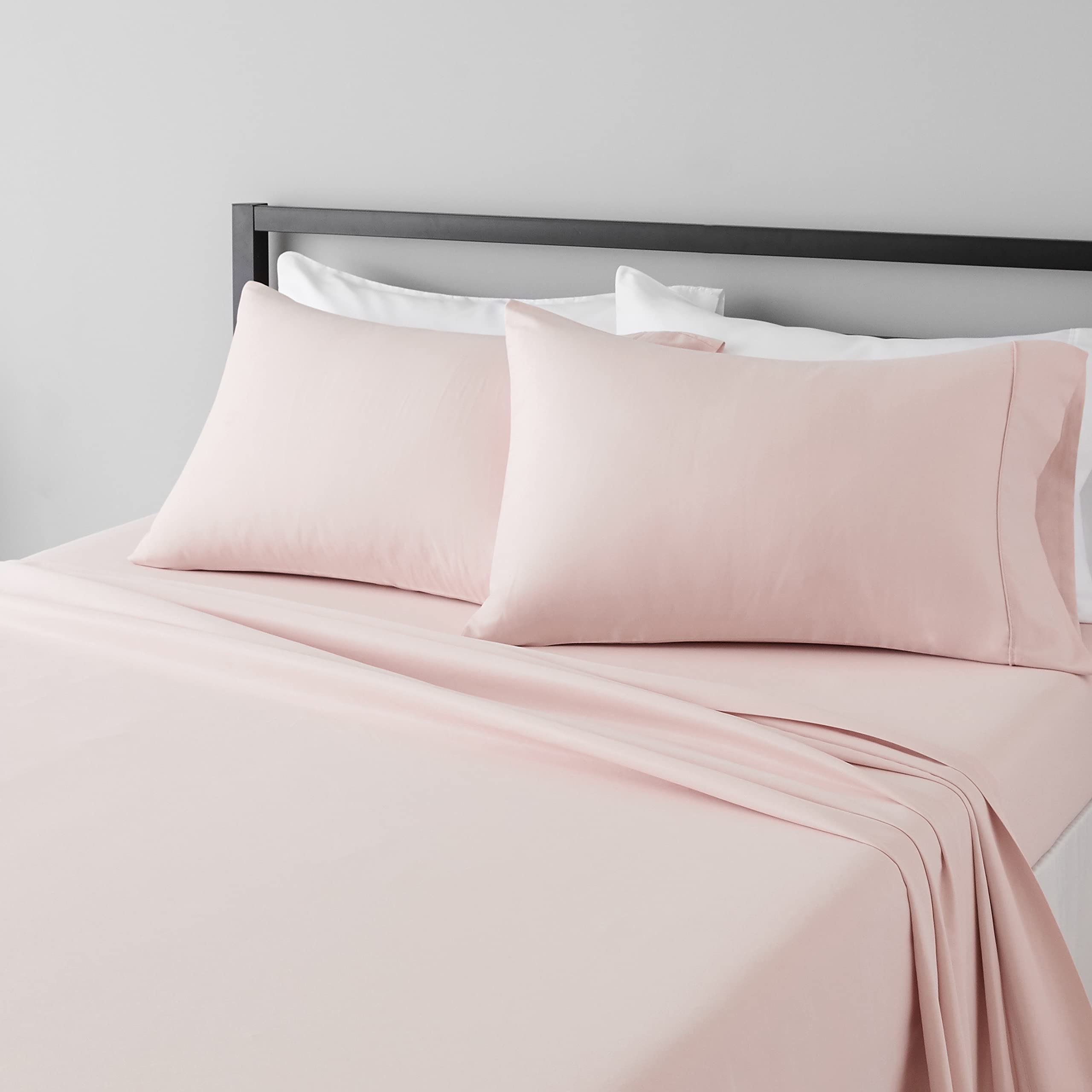 Lightweight Super Soft Easy Care Comfortable Microfiber 3-Piece Bed Sheet Set With 14-inch Deep Pockets, Twin XL, Dark Gray, Solid