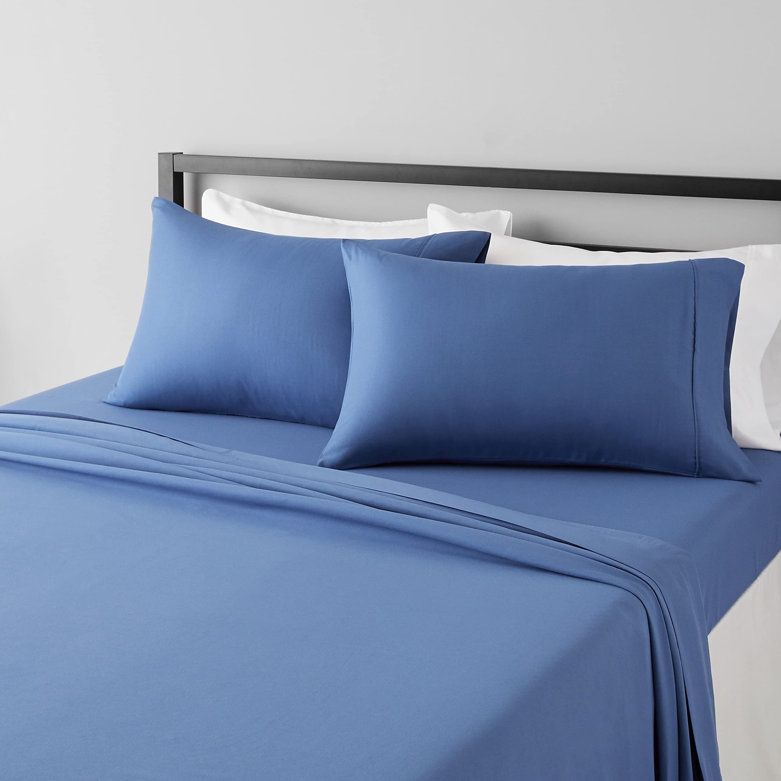 Lightweight Super Soft Easy Care Comfortable Microfiber 3-Piece Bed Sheet Set With 14-inch Deep Pockets, Twin XL, Dark Gray, Solid