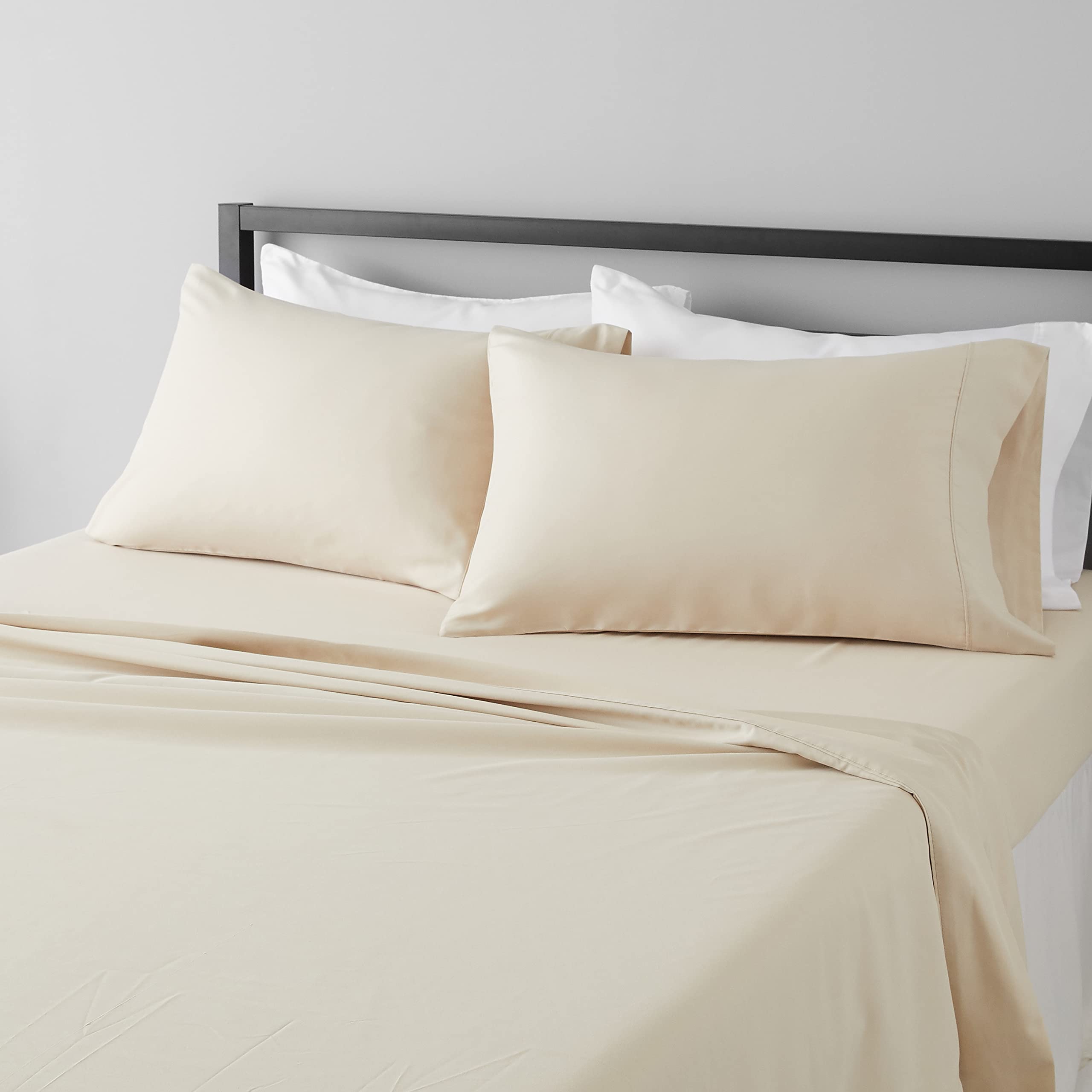 Lightweight Super Soft Easy Care Comfortable Microfiber 3-Piece Bed Sheet Set With 14-inch Deep Pockets, Twin XL, Dark Gray, Solid