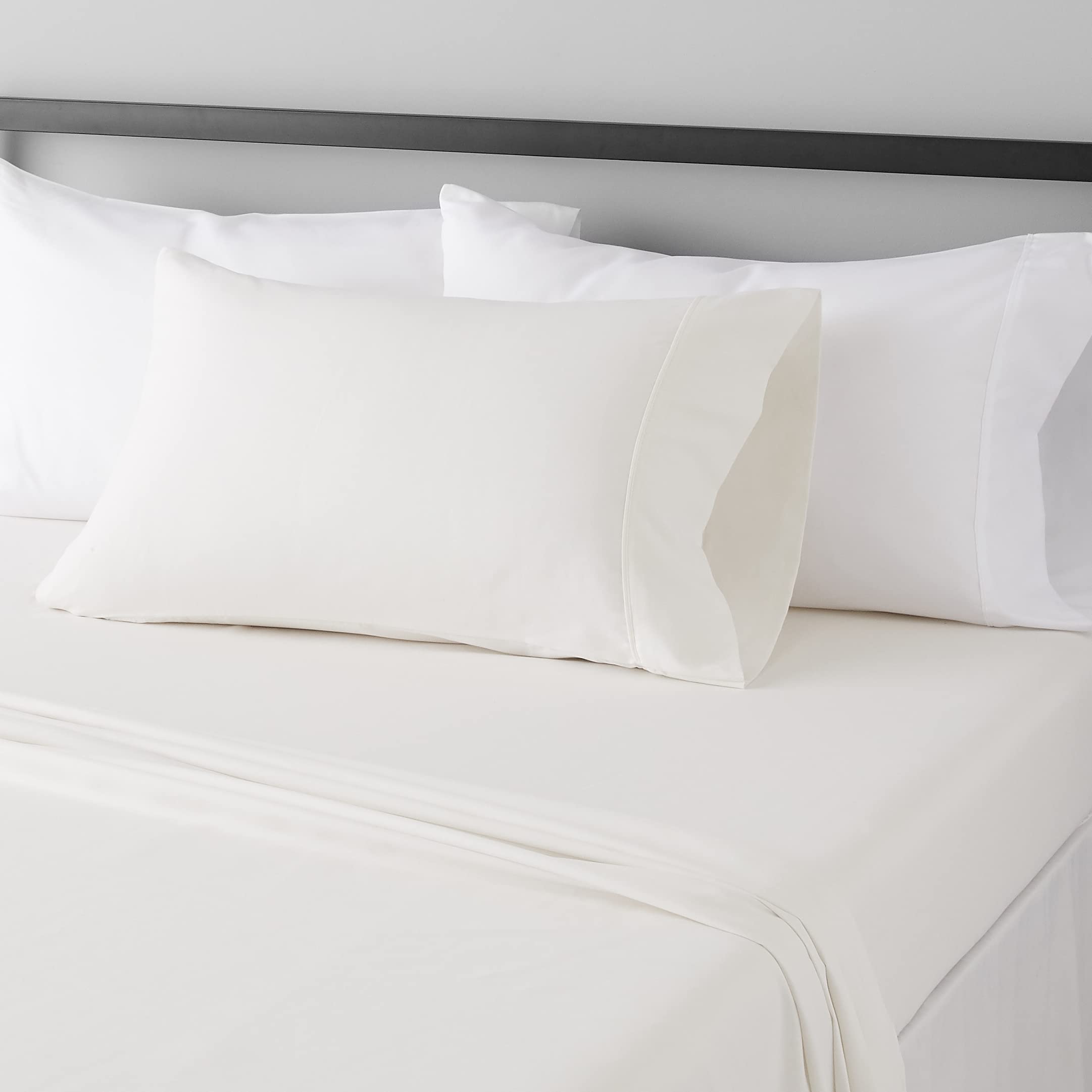 Lightweight Super Soft Easy Care Comfortable Microfiber 3-Piece Bed Sheet Set With 14-inch Deep Pockets, Twin XL, Dark Gray, Solid