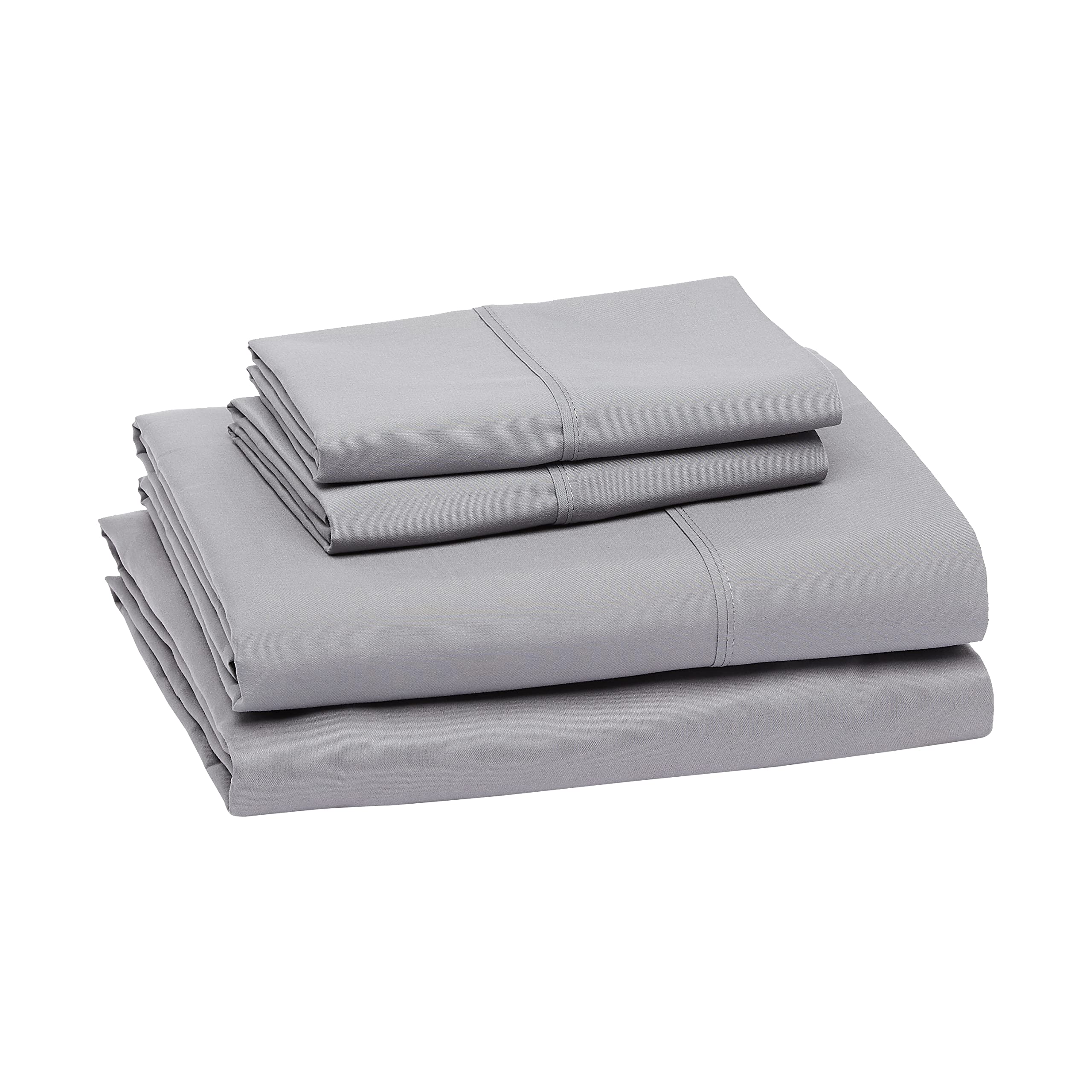 Lightweight Super Soft Easy Care Comfortable Microfiber 3-Piece Bed Sheet Set With 14-inch Deep Pockets, Twin XL, Dark Gray, Solid