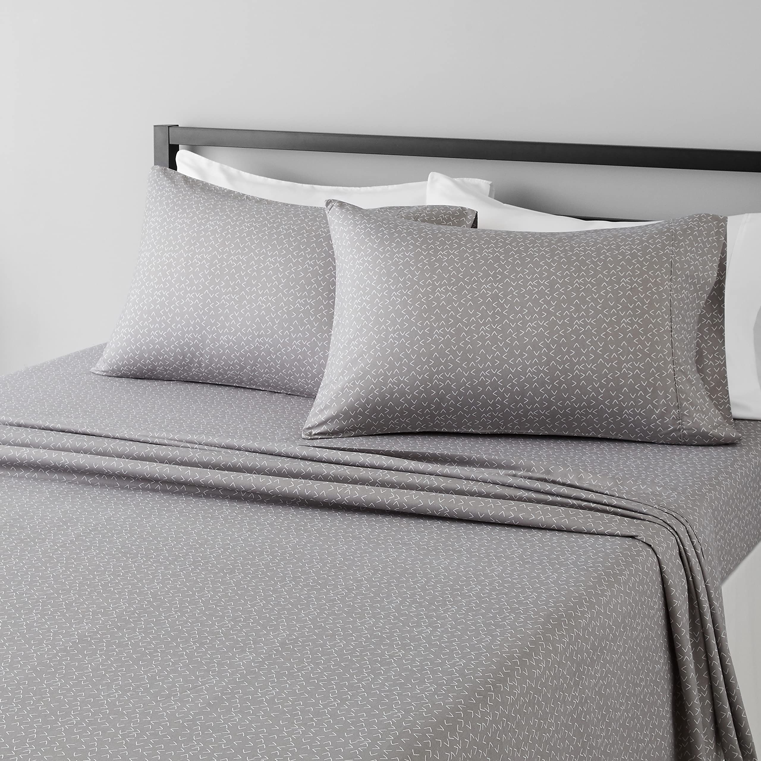 Lightweight Super Soft Easy Care Comfortable Microfiber 3-Piece Bed Sheet Set With 14-inch Deep Pockets, Twin XL, Dark Gray, Solid