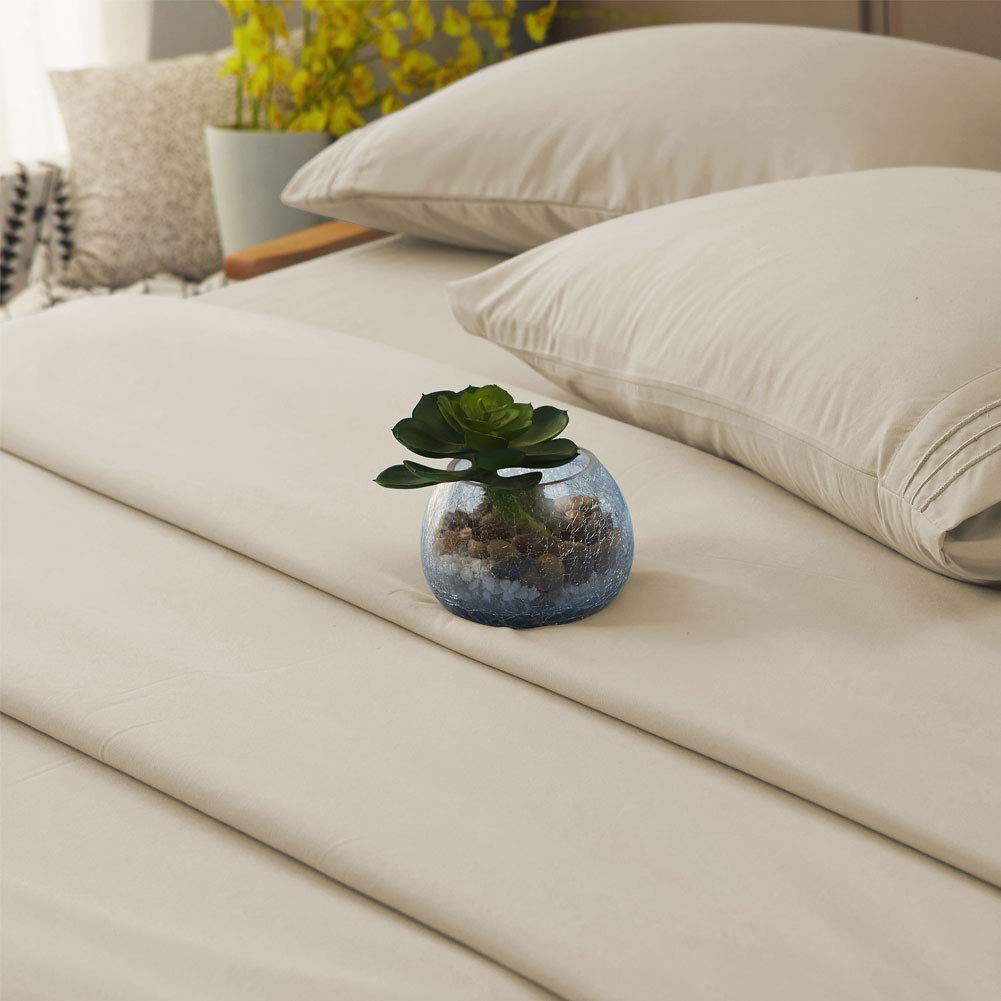 Bed Sheet Set Super Soft Microfiber 1800 Thread Count Luxury Egyptian Sheets 16-Inch Deep Pocket Wrinkle and Hypoallergenic-4 Piece(Queen Dark Grey)