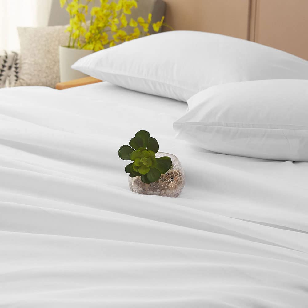 Bed Sheet Set Super Soft Microfiber 1800 Thread Count Luxury Egyptian Sheets 16-Inch Deep Pocket Wrinkle and Hypoallergenic-4 Piece(Queen Dark Grey)