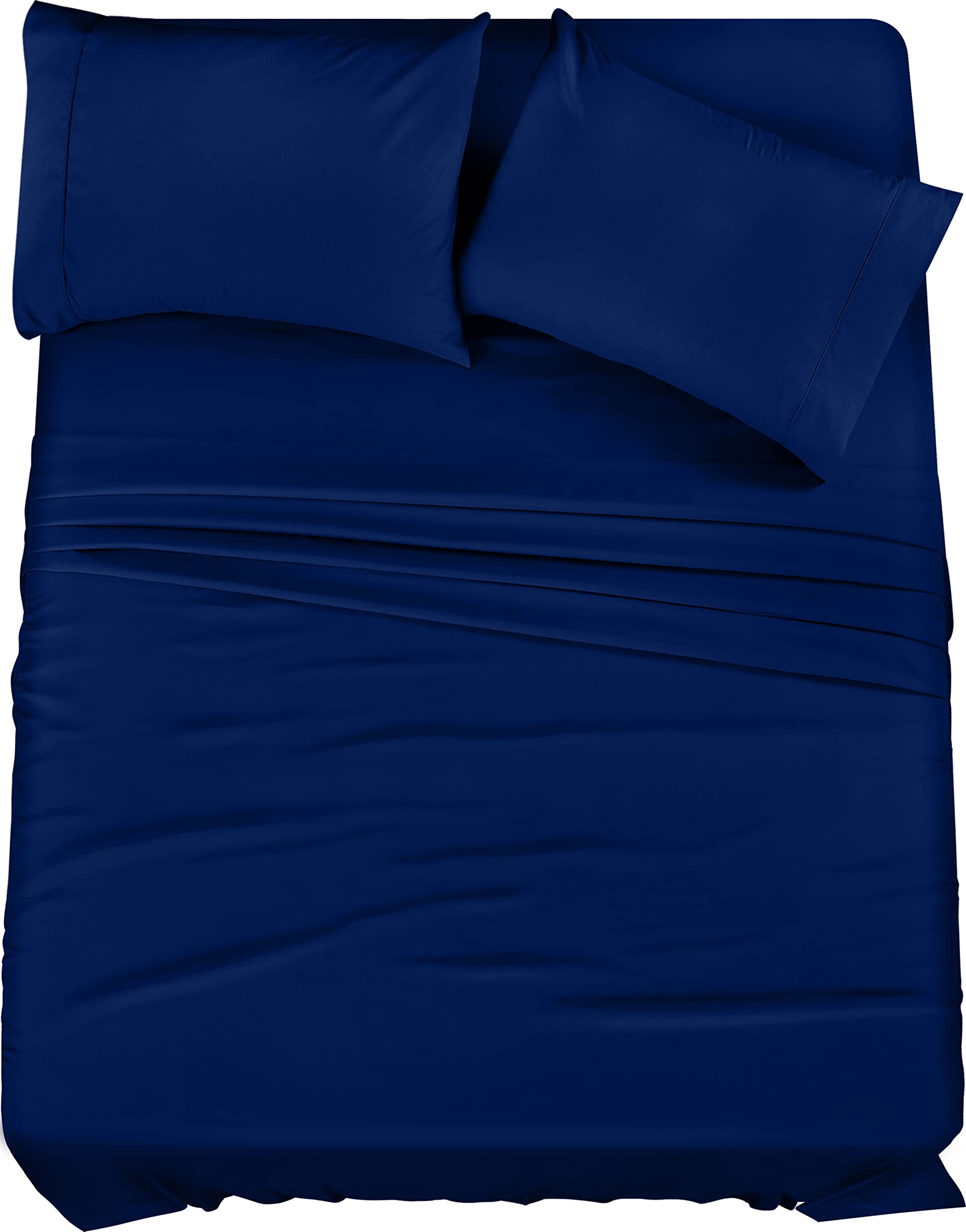 Queen Bed Sheets Set - 4 Piece Bedding - Brushed Microfiber - Shrinkage and Fade Resistant - Easy Care (Queen, Grey)