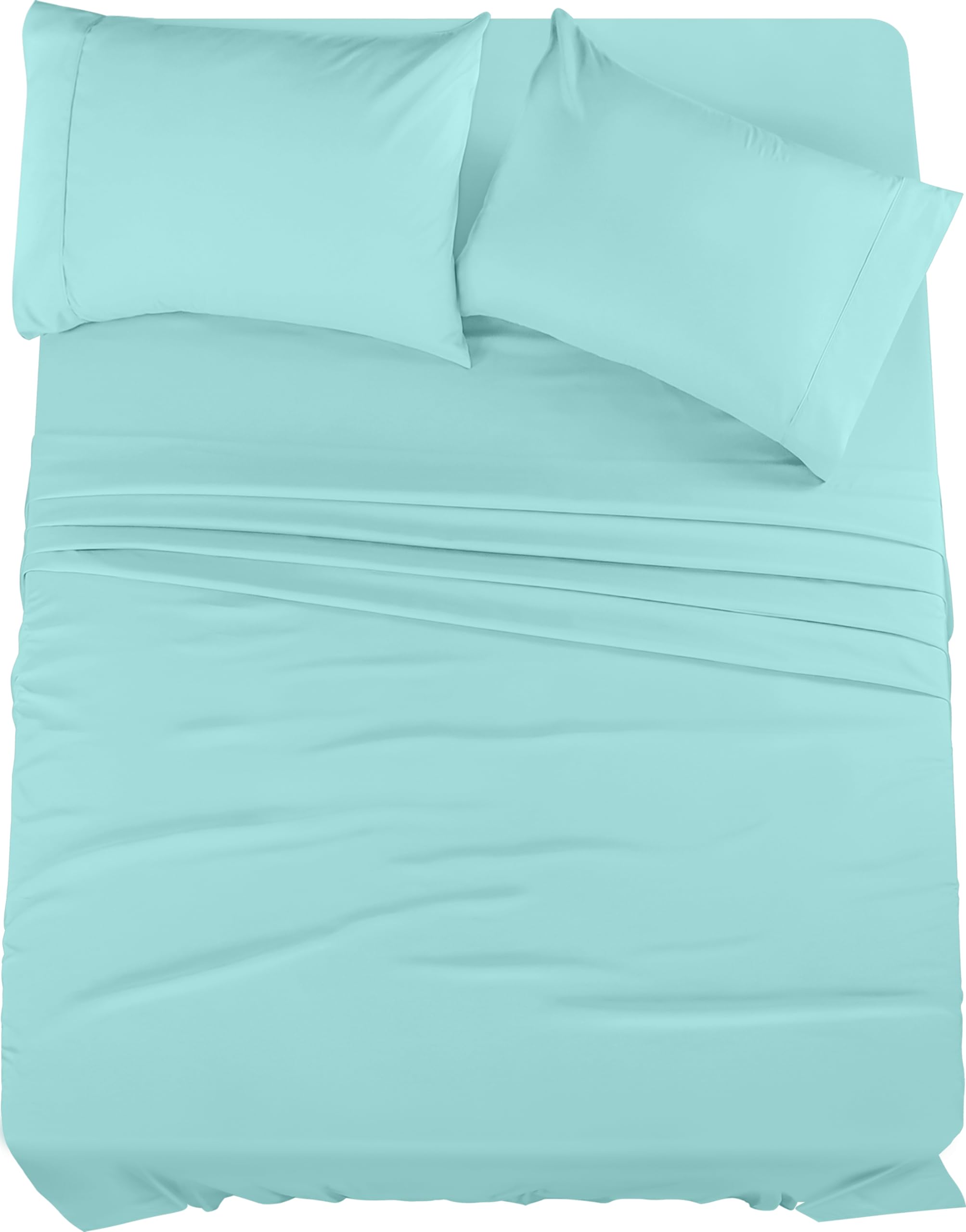Queen Bed Sheets Set - 4 Piece Bedding - Brushed Microfiber - Shrinkage and Fade Resistant - Easy Care (Queen, Grey)