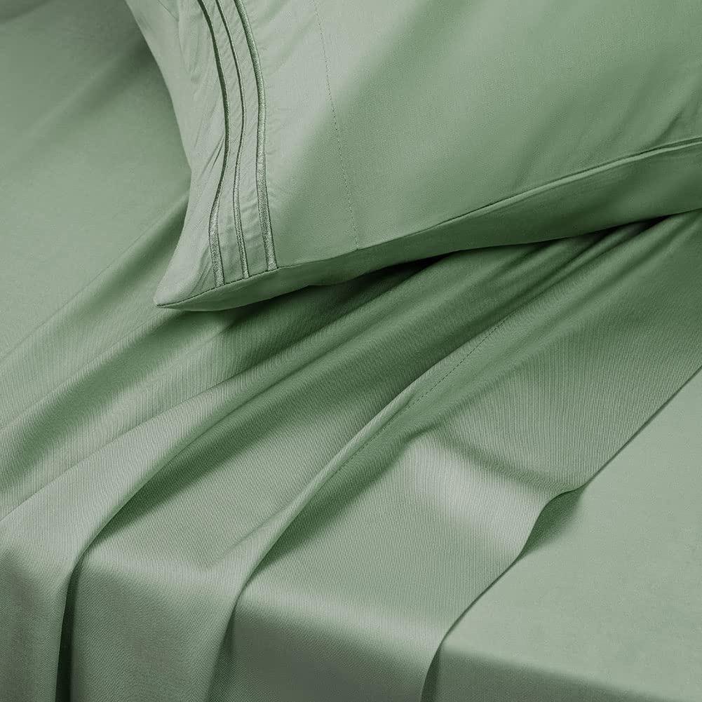 Bed Sheet Set Super Soft Microfiber 1800 Thread Count Luxury Egyptian Sheets 16-Inch Deep Pocket Wrinkle and Hypoallergenic-4 Piece(Queen Dark Grey)