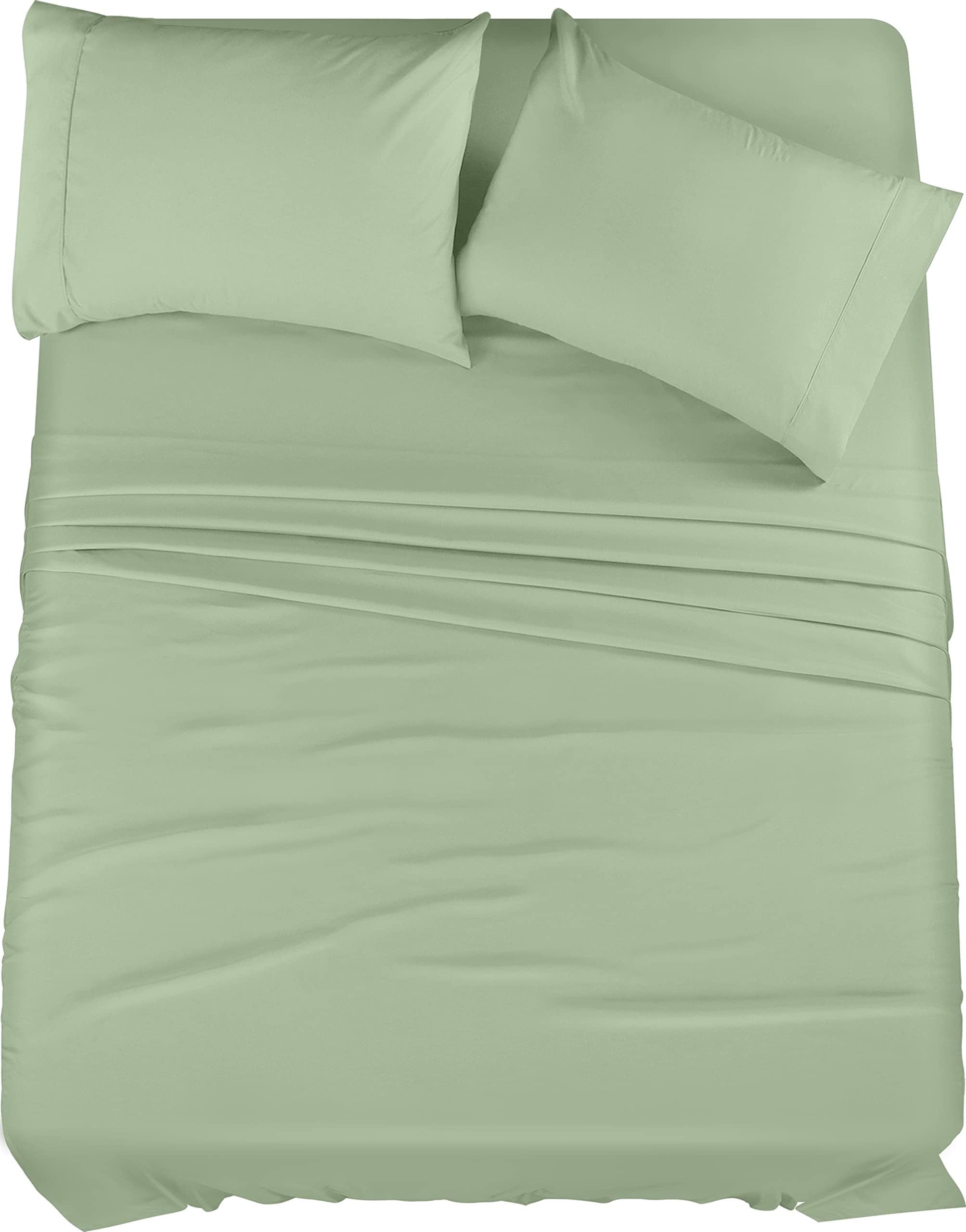 改Utopia Bedding Queen Bed Sheets Set - 4 Piece Bedding - Brushed Microfiber - Shrinkage and Fade Resistant - Easy Care (Queen, Grey)