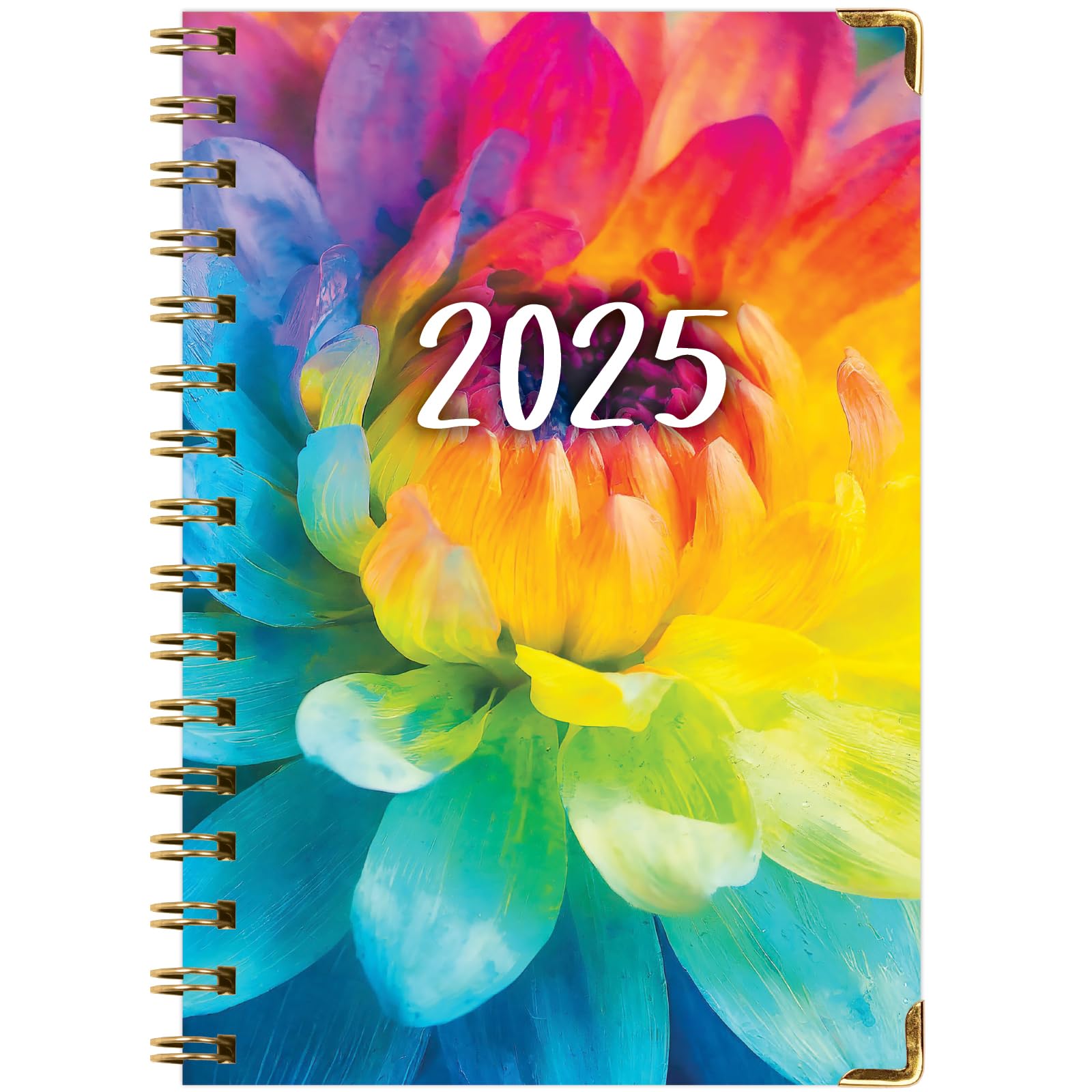 1     HARDCOVER 2025 Planner, 8.5"x11": 14 Months (November 2024 - December 2025), Daily Weekly Monthly Planner, Yearly Agenda, Bookmark, Pocket Folder and Sticky Note Set (Pastel Peacock)