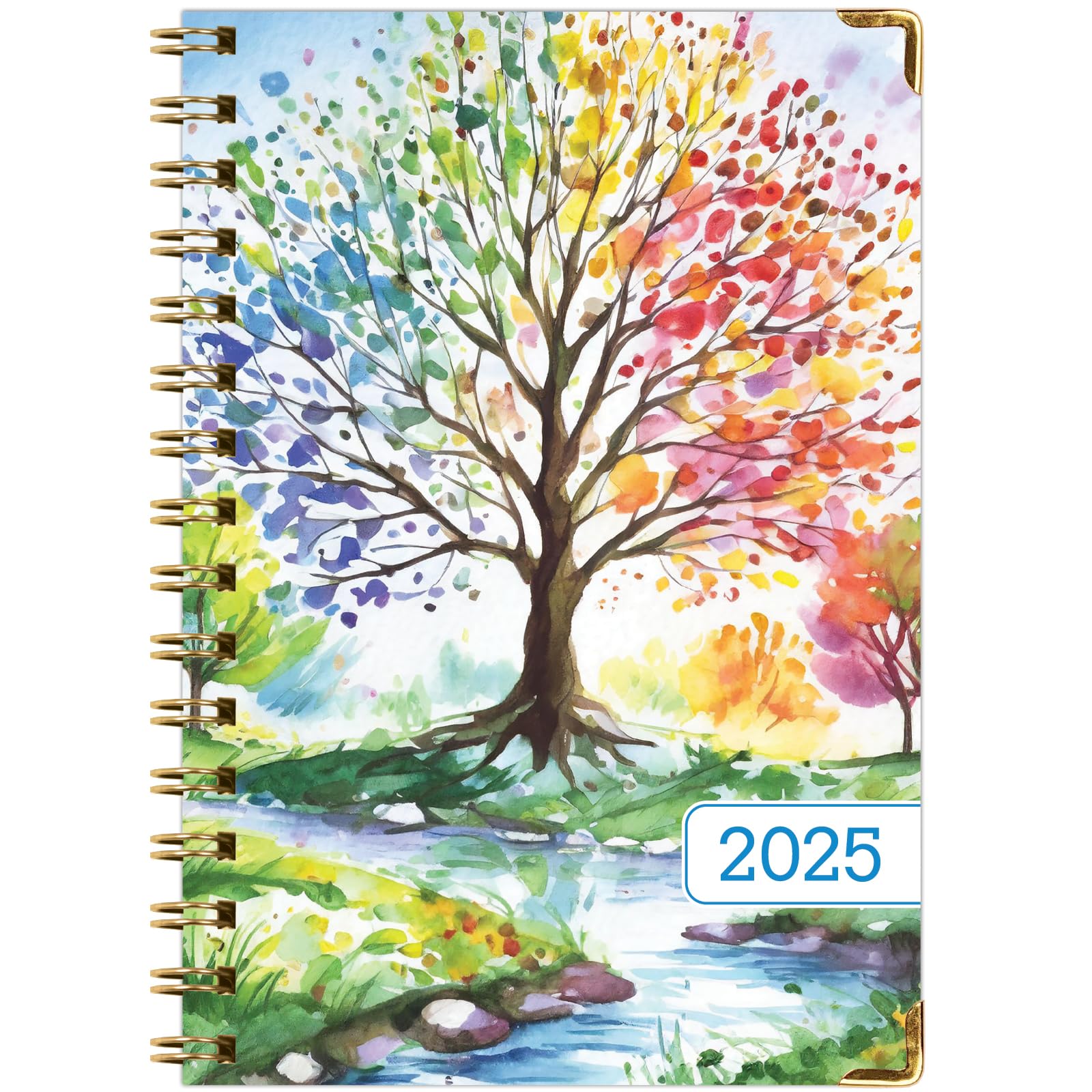 1     HARDCOVER 2025 Planner, 8.5"x11": 14 Months (November 2024 - December 2025), Daily Weekly Monthly Planner, Yearly Agenda, Bookmark, Pocket Folder and Sticky Note Set (Pastel Peacock)