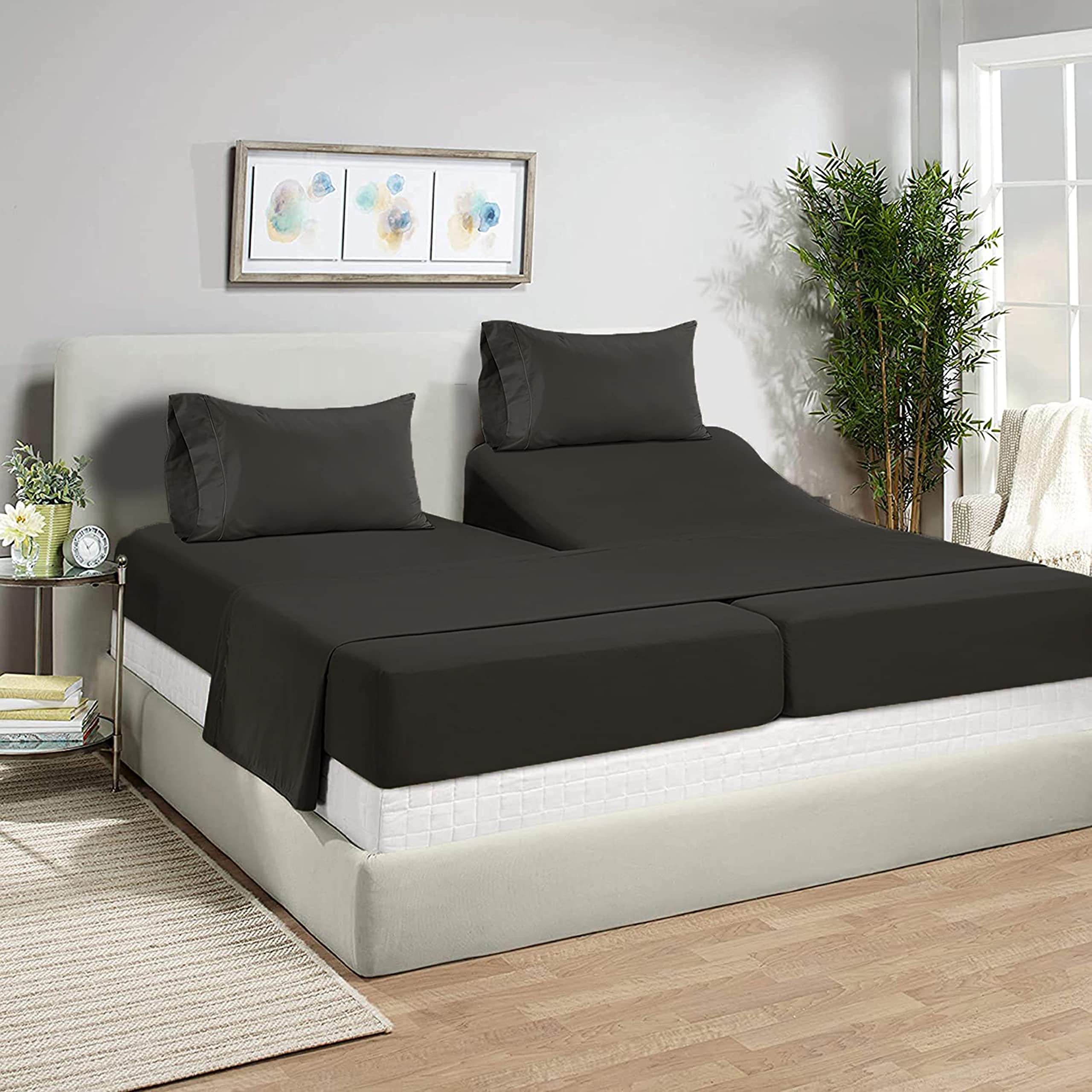 100% Egyptian Cotton Sheets Queen Size - 1000 Thread Count White Bed Sheets for Queen Size Bed, Long Staple Cotton Bedding Sheets, Sateen Weave, Luxury Hotel Sheets, Fits upto 17" Mattress