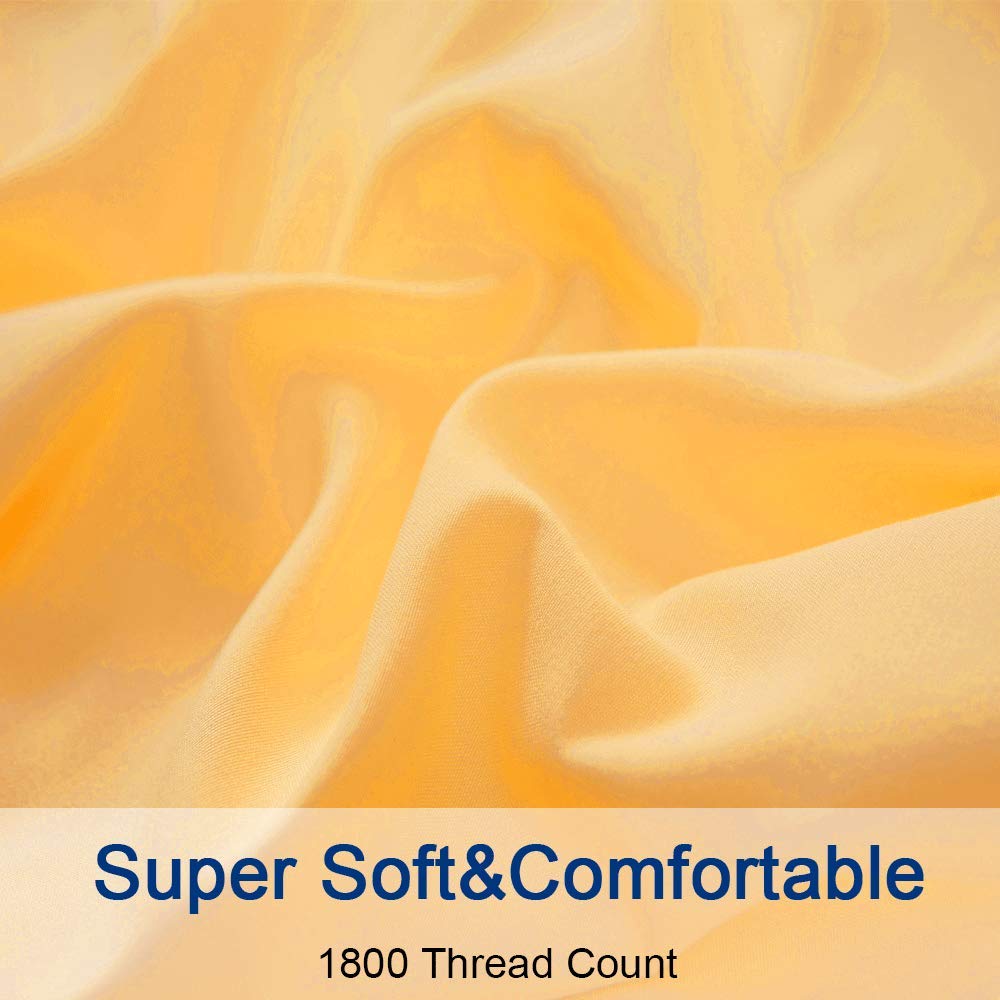 Bed Sheet Set Super Soft Microfiber 1800 Thread Count Luxury Egyptian Sheets 16-Inch Deep Pocket Wrinkle and Hypoallergenic-4 Piece(Queen Dark Grey)