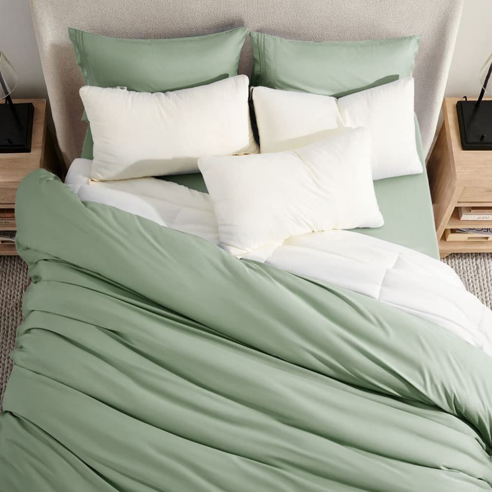 Bed Sheet Set Super Soft Microfiber 1800 Thread Count Luxury Egyptian Sheets 16-Inch Deep Pocket Wrinkle and Hypoallergenic-4 Piece(Queen Dark Grey)