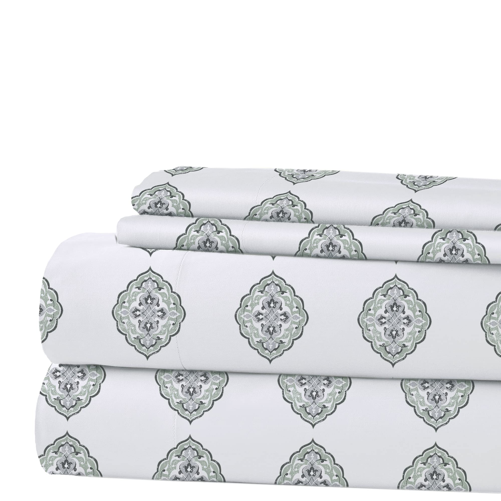 1     Modern Threads Silky Soft Microfiber and Wrinkle Free Sheets - Luxurious Microfiber Bed Sheets Includes Flat Sheet, Fitted Sheet with Deep Pockets, & Pillowcases Ivory, Full