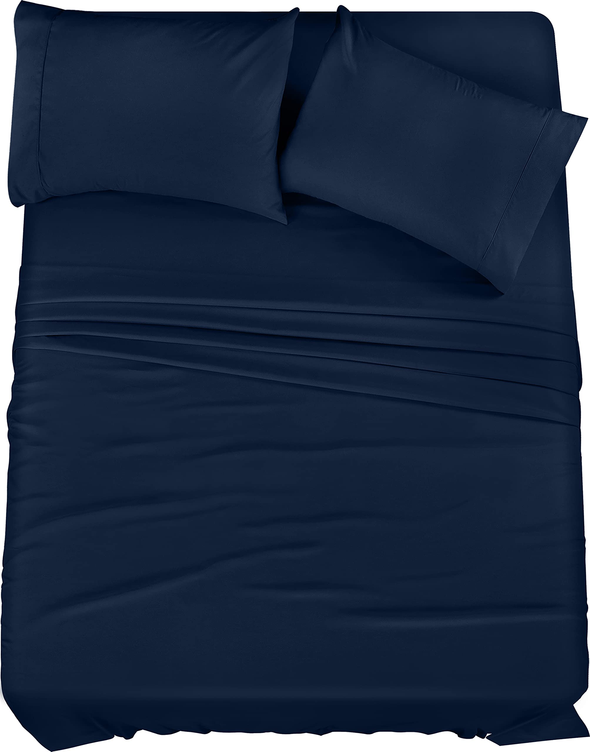 Queen Bed Sheets Set - 4 Piece Bedding - Brushed Microfiber - Shrinkage and Fade Resistant - Easy Care (Queen, Grey)