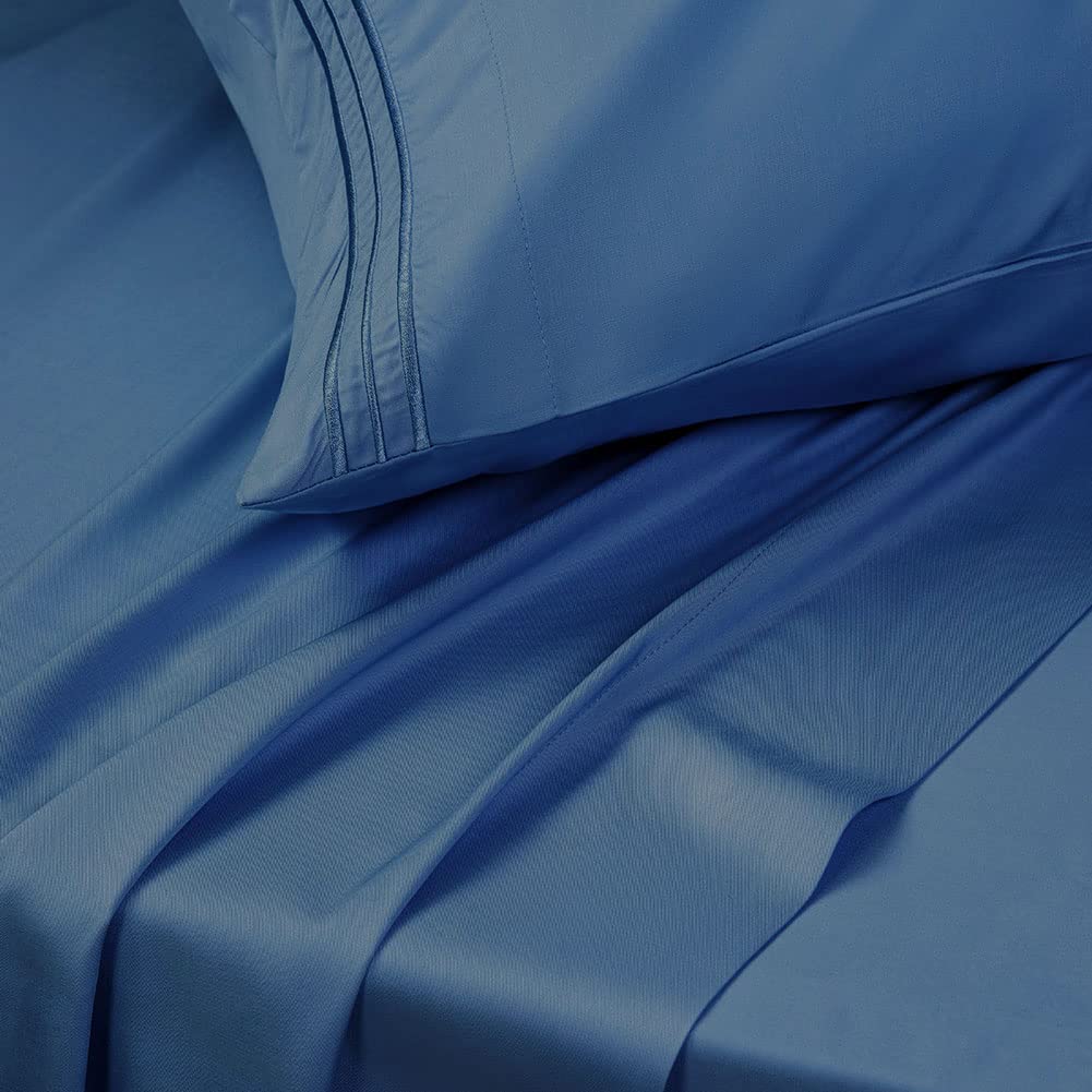 Bed Sheet Set Super Soft Microfiber 1800 Thread Count Luxury Egyptian Sheets 16-Inch Deep Pocket Wrinkle and Hypoallergenic-4 Piece(Queen Dark Grey)