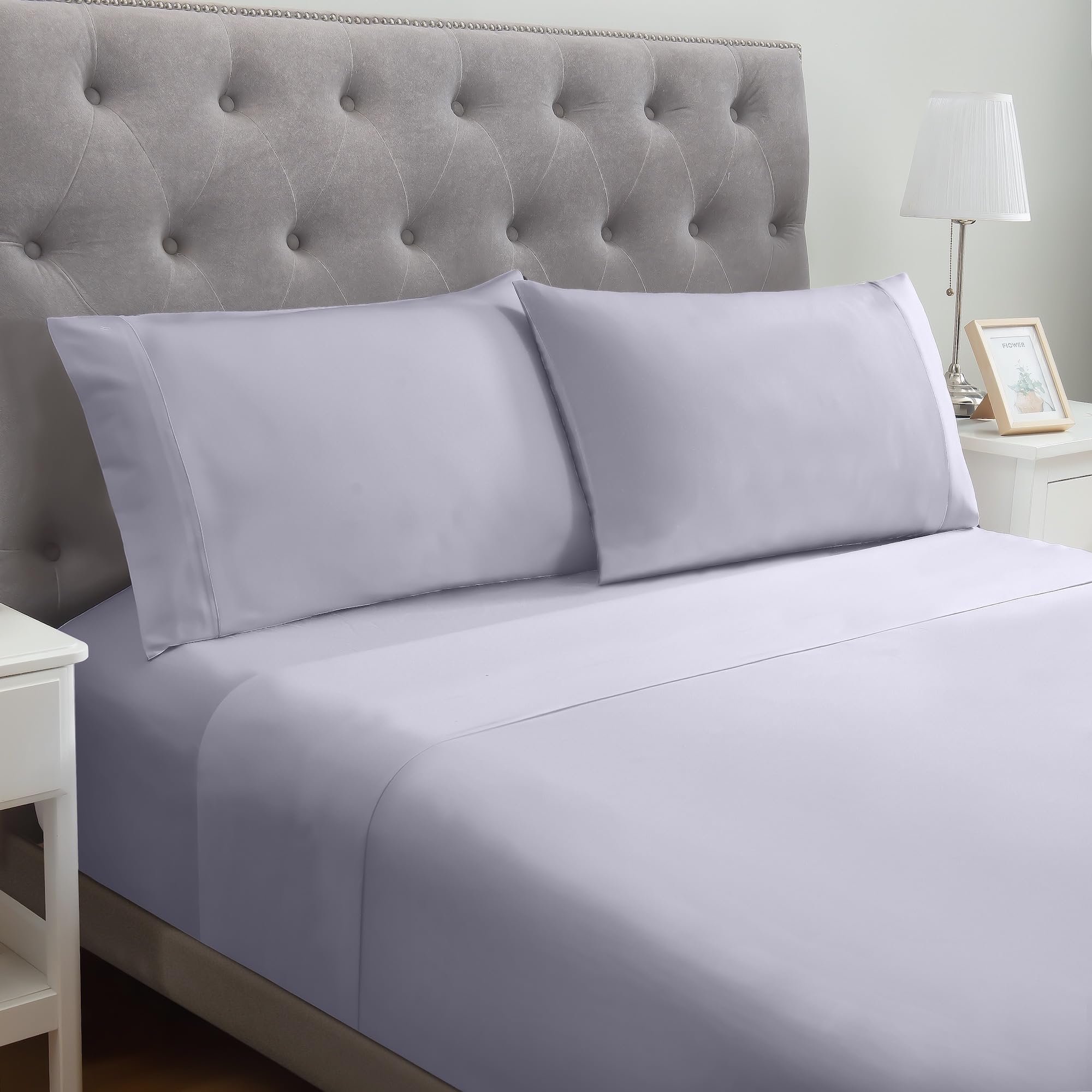 1     Modern Threads Silky Soft Microfiber and Wrinkle Free Sheets - Luxurious Microfiber Bed Sheets Includes Flat Sheet, Fitted Sheet with Deep Pockets, & Pillowcases Ivory, Full