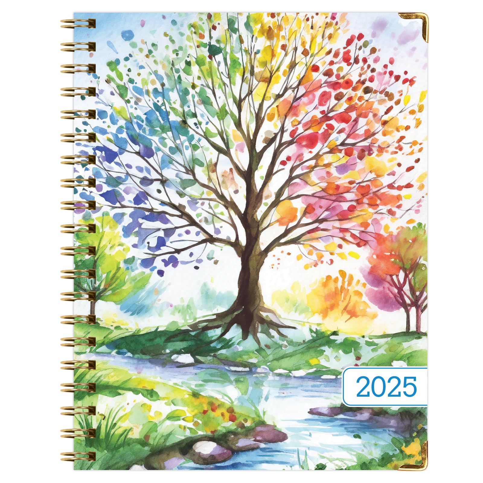 1     HARDCOVER 2025 Planner, 8.5"x11": 14 Months (November 2024 - December 2025), Daily Weekly Monthly Planner, Yearly Agenda, Bookmark, Pocket Folder and Sticky Note Set (Pastel Peacock)