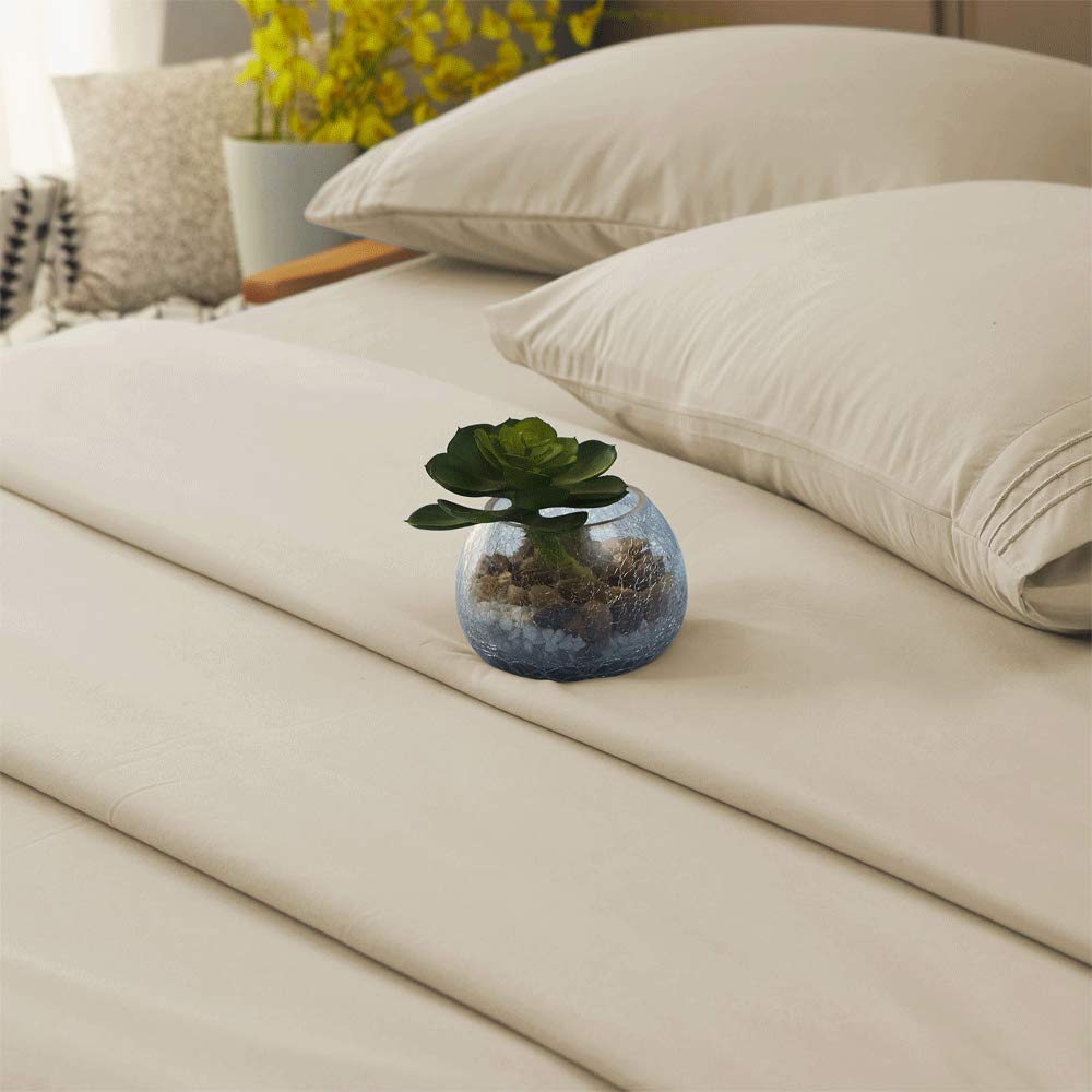 Bed Sheet Set Super Soft Microfiber 1800 Thread Count Luxury Egyptian Sheets 16-Inch Deep Pocket Wrinkle and Hypoallergenic-4 Piece(Queen Dark Grey)