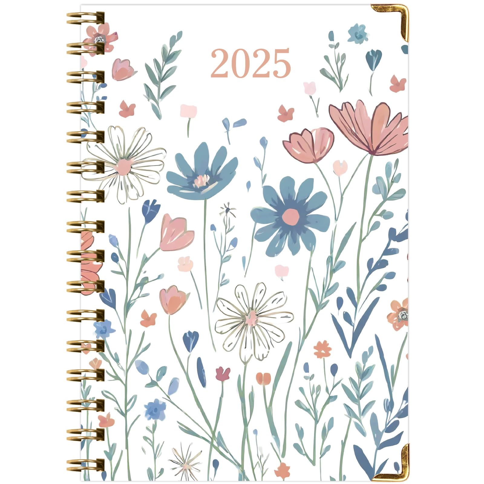 1     HARDCOVER 2025 Planner, 8.5"x11": 14 Months (November 2024 - December 2025), Daily Weekly Monthly Planner, Yearly Agenda, Bookmark, Pocket Folder and Sticky Note Set (Pastel Peacock)