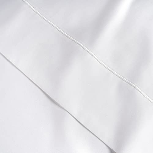 100% Egyptian Cotton Sheets Queen Size - 1000 Thread Count White Bed Sheets for Queen Size Bed, Long Staple Cotton Bedding Sheets, Sateen Weave, Luxury Hotel Sheets, Fits upto 17" Mattress