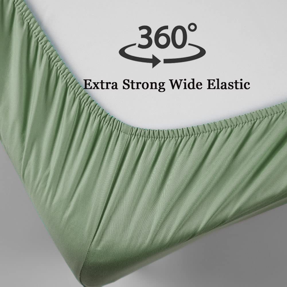 Bed Sheet Set Super Soft Microfiber 1800 Thread Count Luxury Egyptian Sheets 16-Inch Deep Pocket Wrinkle and Hypoallergenic-4 Piece(Queen Dark Grey)