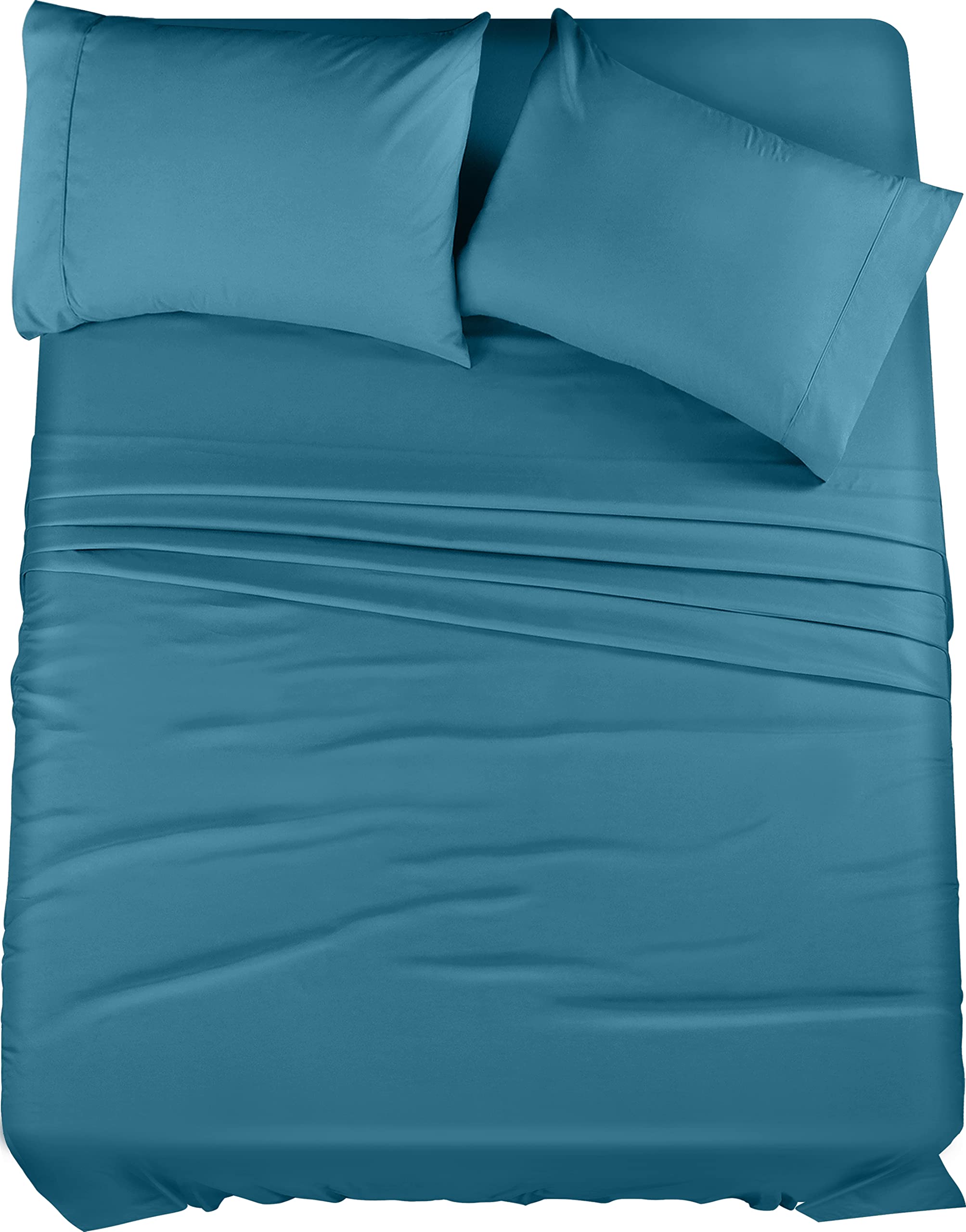 Queen Bed Sheets Set - 4 Piece Bedding - Brushed Microfiber - Shrinkage and Fade Resistant - Easy Care (Queen, Grey)