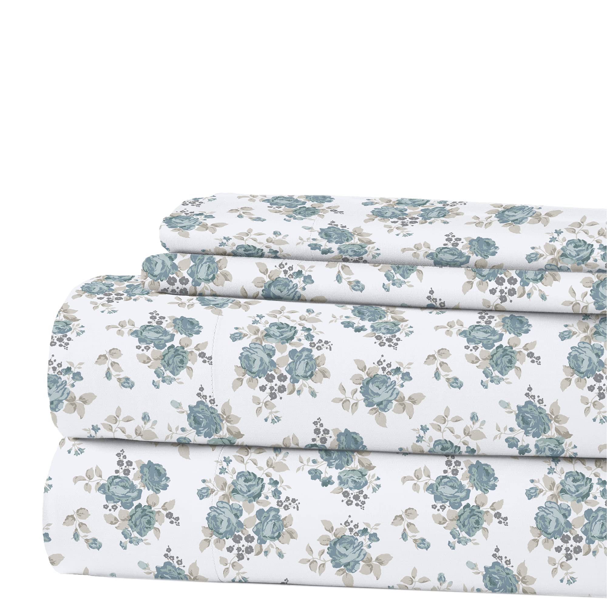1     Modern Threads Silky Soft Microfiber and Wrinkle Free Sheets - Luxurious Microfiber Bed Sheets Includes Flat Sheet, Fitted Sheet with Deep Pockets, & Pillowcases Ivory, Full