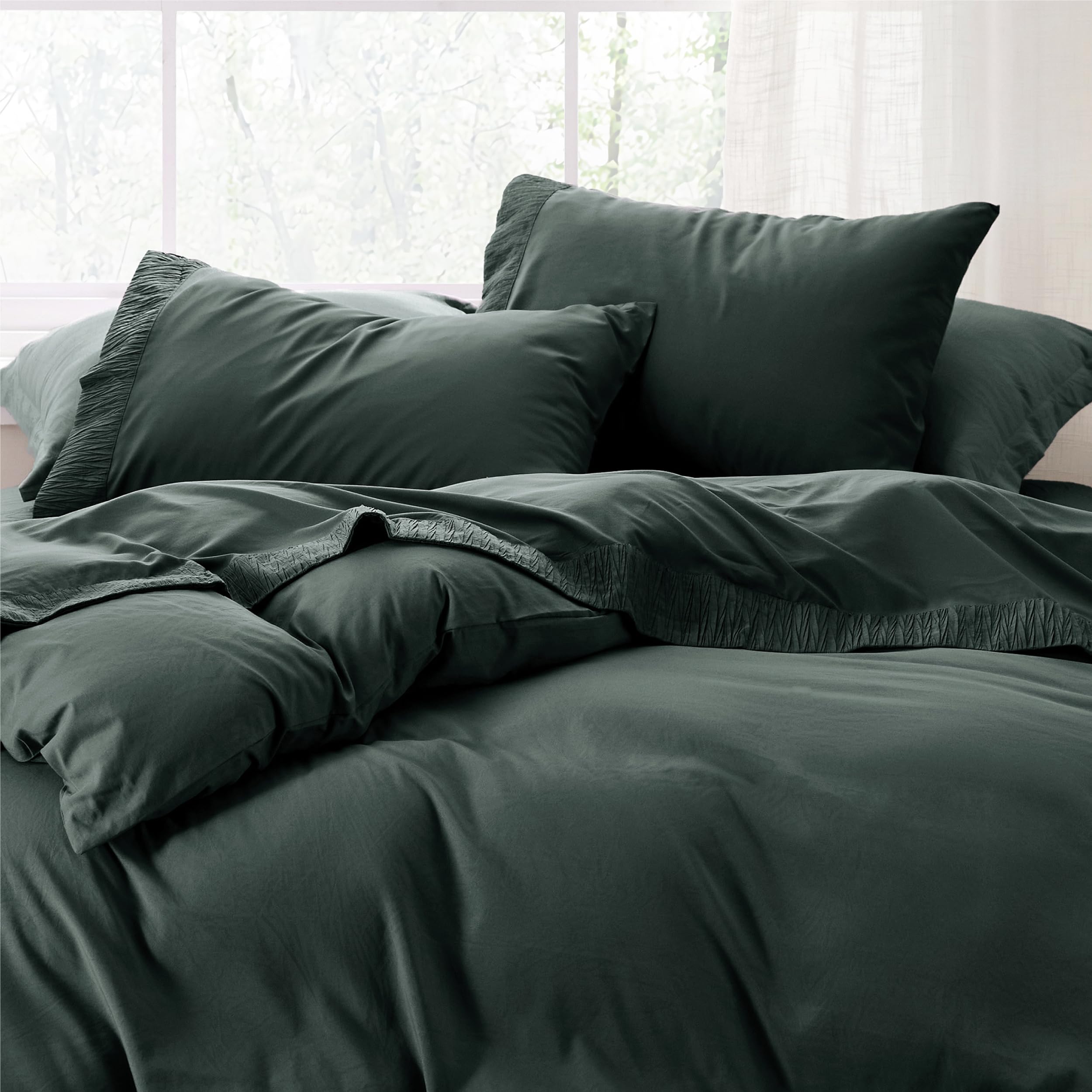 Queen Sheets Grey - Soft Sheets for Queen Size Bed, 4 Pieces Hotel Luxury Queen Sheet Set, Easy Care Polyester Microfiber Cooling Bed Sheet Set