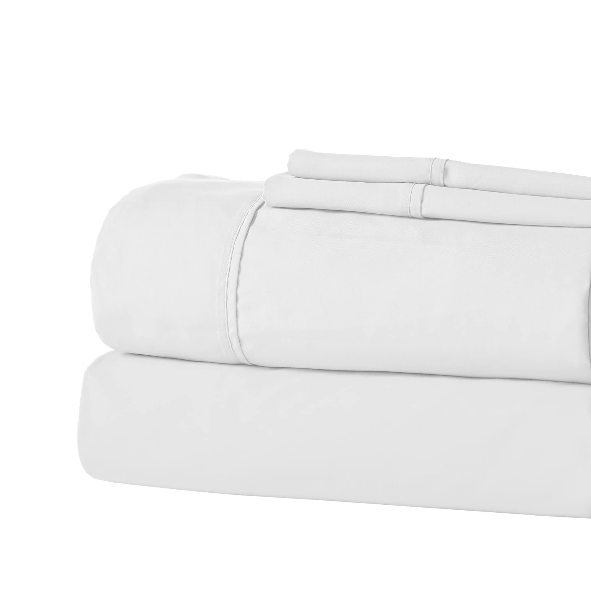 1     Modern Threads Silky Soft Microfiber and Wrinkle Free Sheets - Luxurious Microfiber Bed Sheets Includes Flat Sheet, Fitted Sheet with Deep Pockets, & Pillowcases Ivory, Full