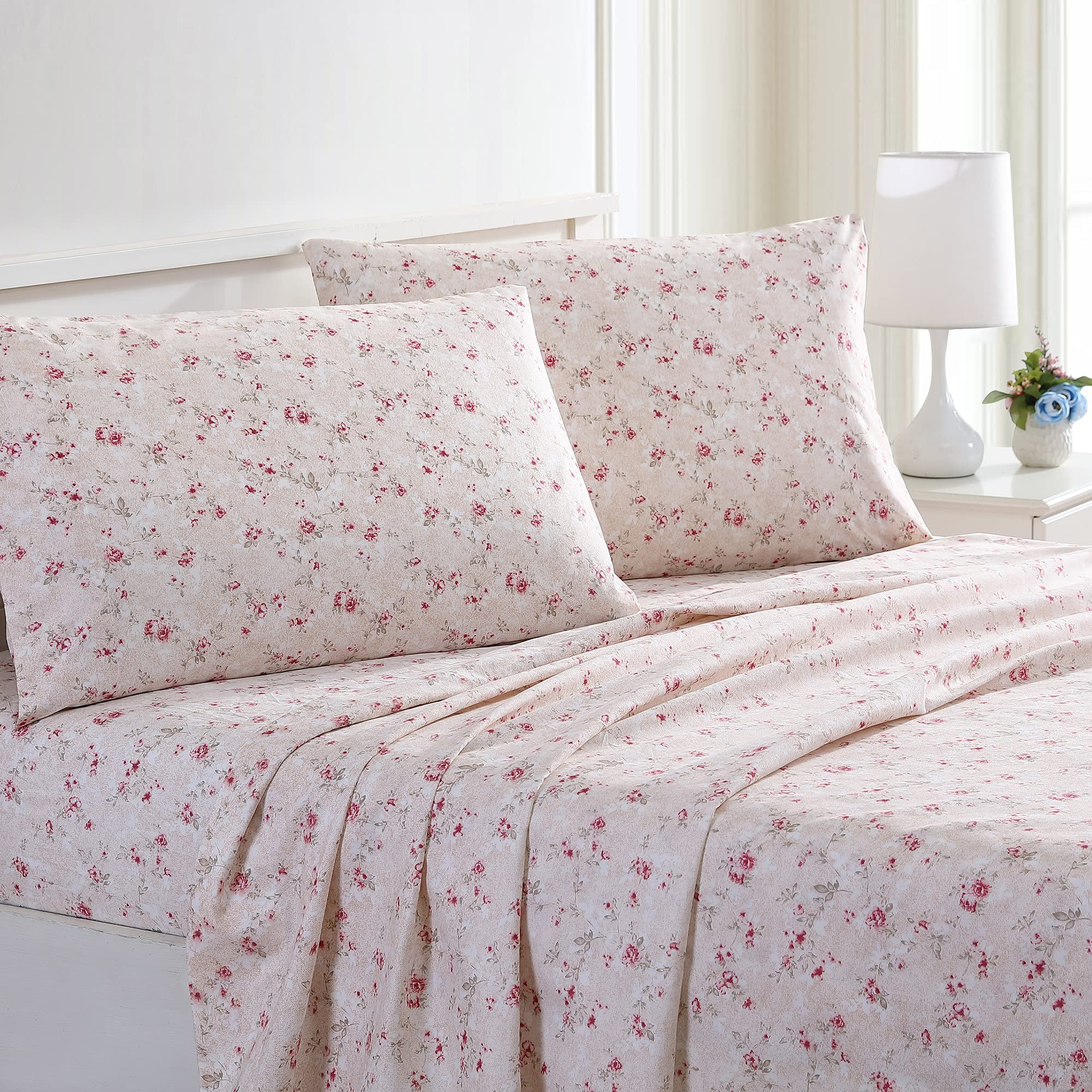 1     Modern Threads Silky Soft Microfiber and Wrinkle Free Sheets - Luxurious Microfiber Bed Sheets Includes Flat Sheet, Fitted Sheet with Deep Pockets, & Pillowcases Ivory, Full